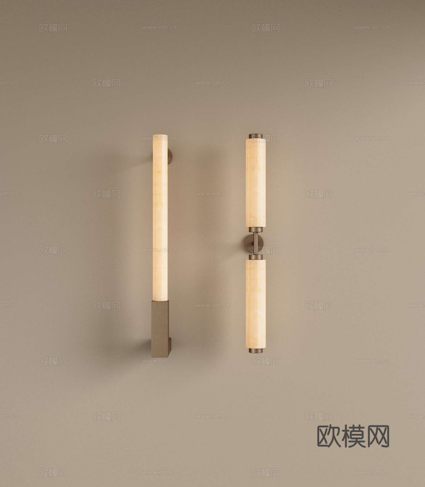 现代金属壁灯 长条壁灯 轻奢壁灯 镜前壁灯 床头壁灯su模型