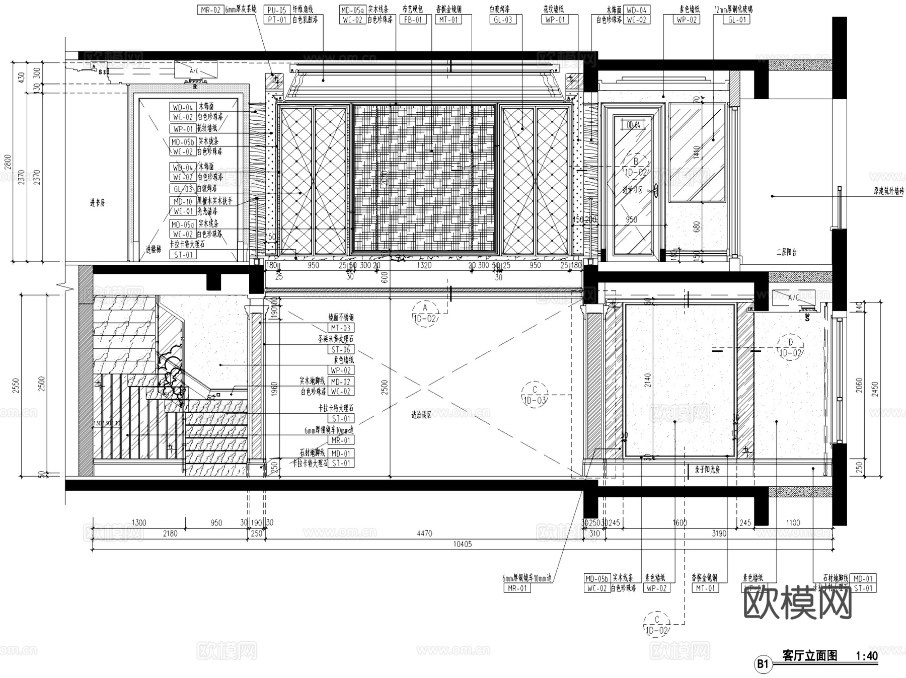 常州星河国际高层6栋F1典雅新古典复式挑空室内家装CADcad施工图