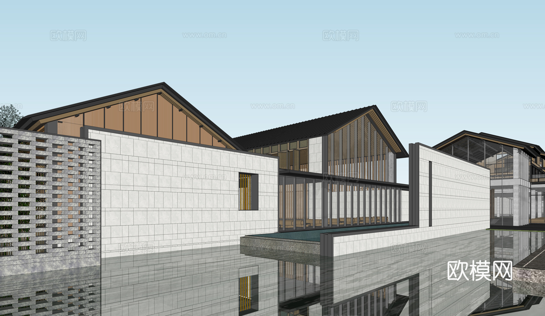 会所 售楼处su模型