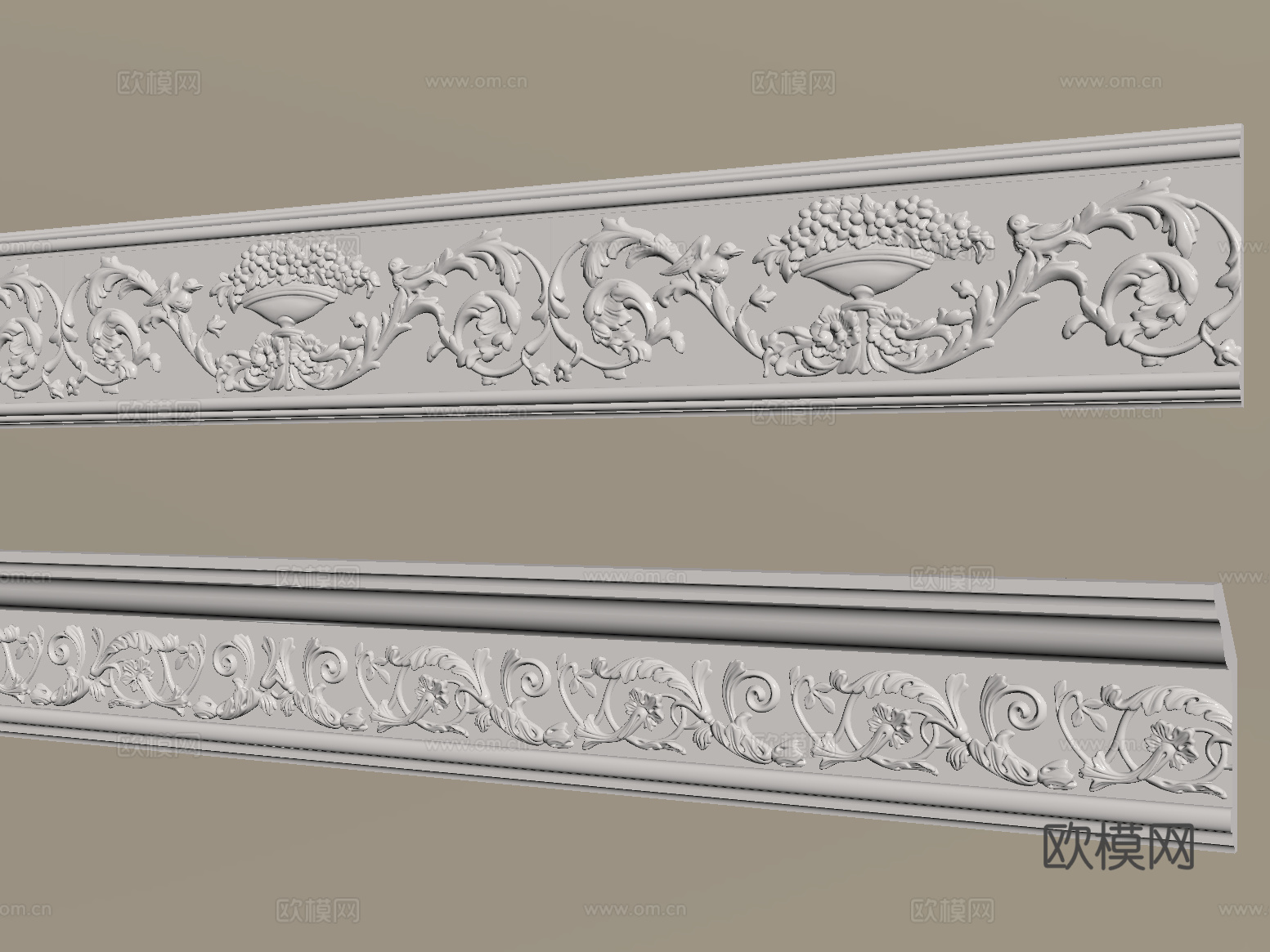 法式石膏线 石膏线条su模型
