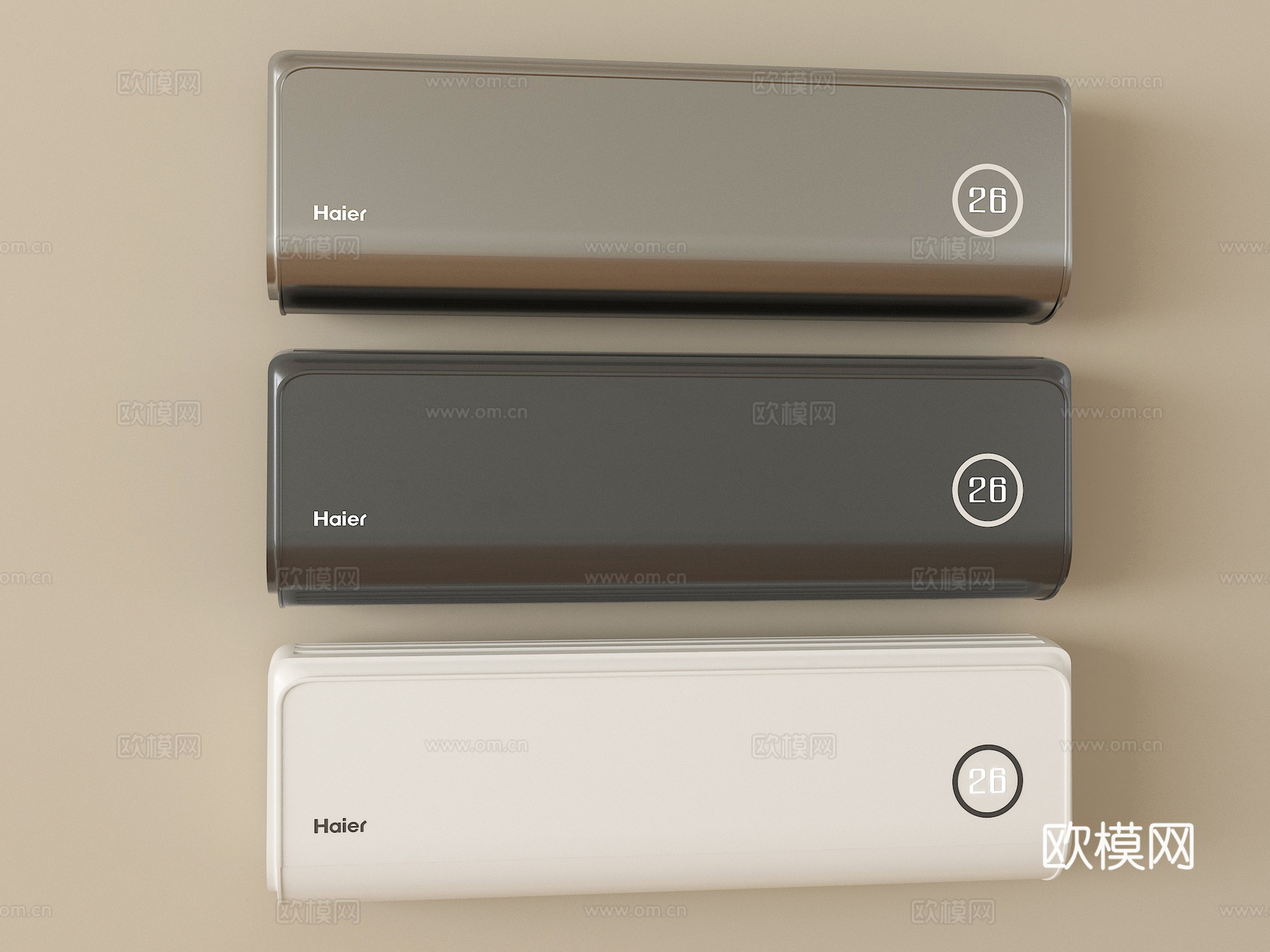 现代空调 壁挂式空调su模型