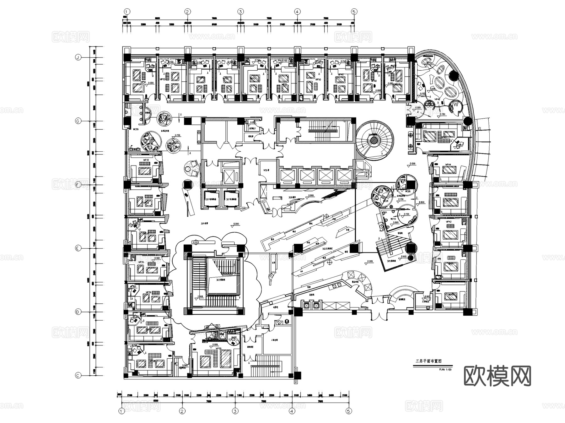 石家庄中宏集团KTV三期室内工装CAD施工图整套cad施工图
