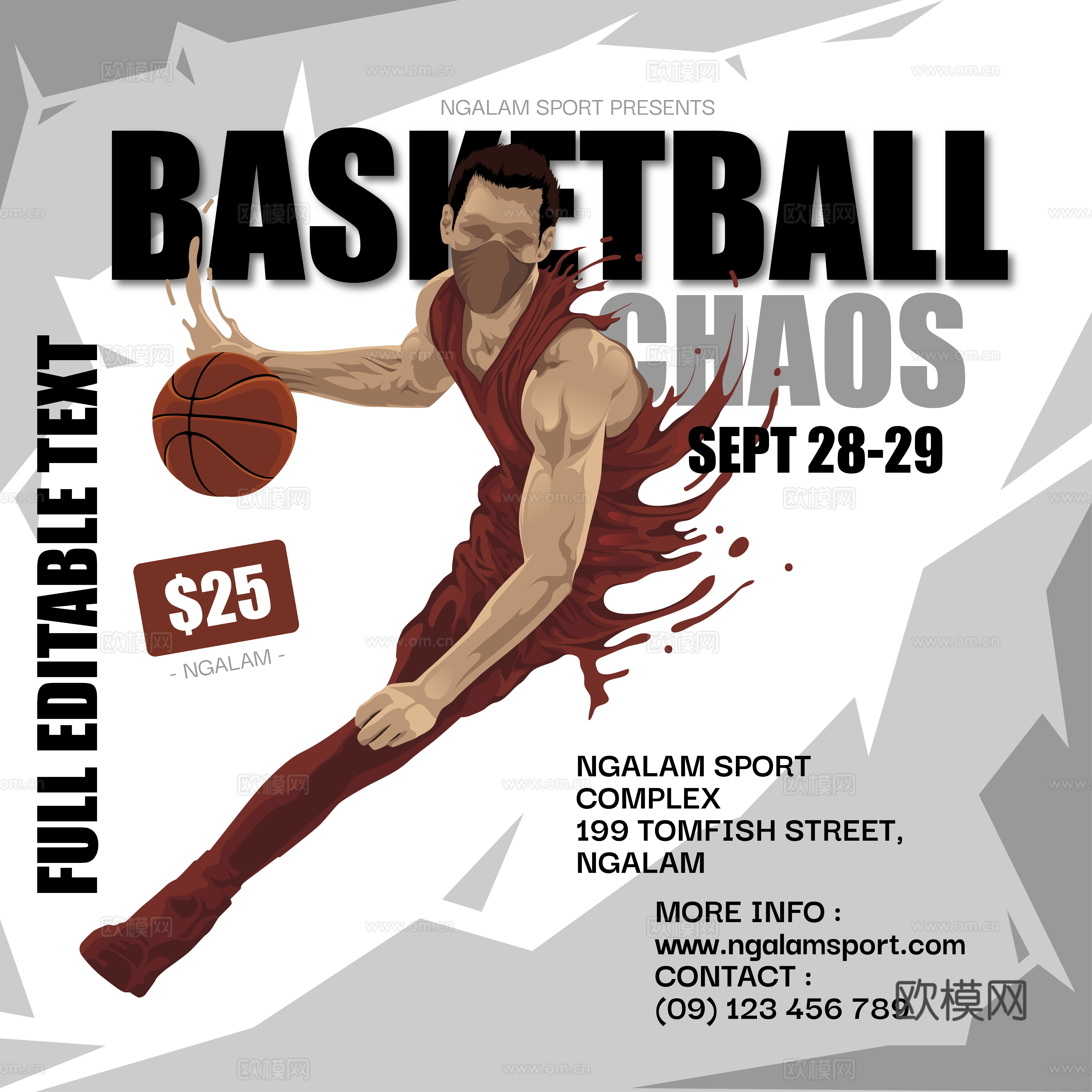 篮球运动创意广告海报83