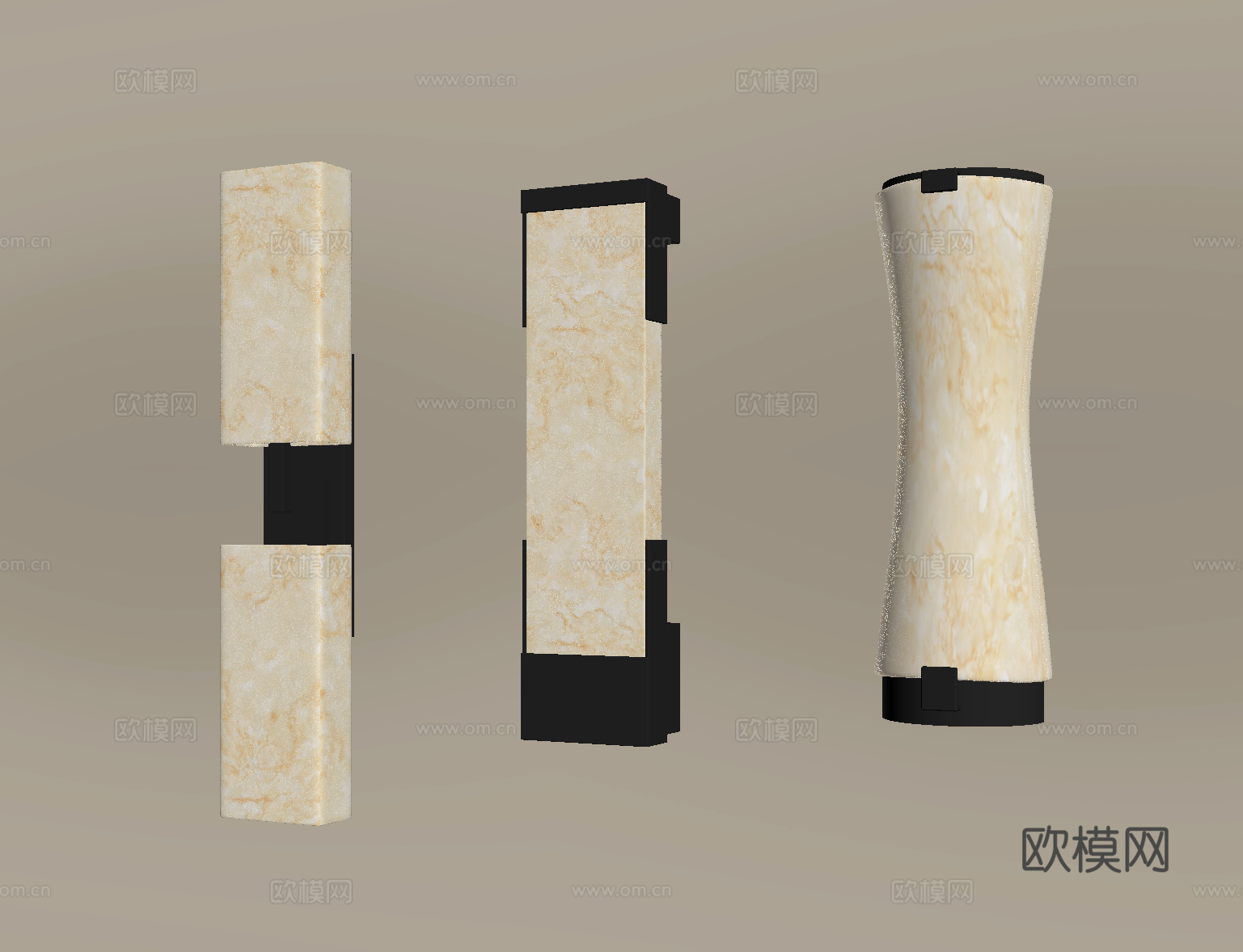 现代金属壁灯 长条壁灯 床头壁灯 走廊壁灯su模型