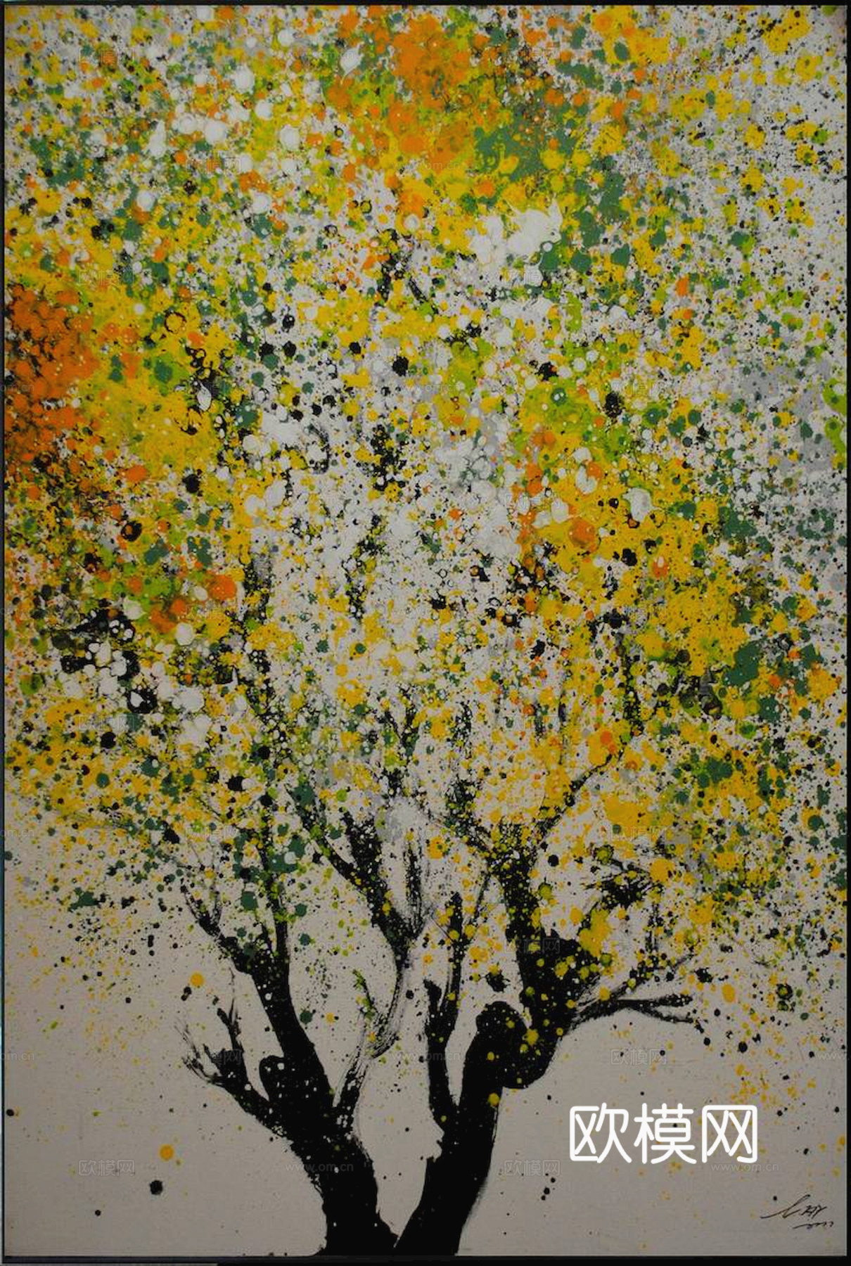 中式新中式挂画壁画字画山水花鸟背景墙壁纸装饰画油画下载