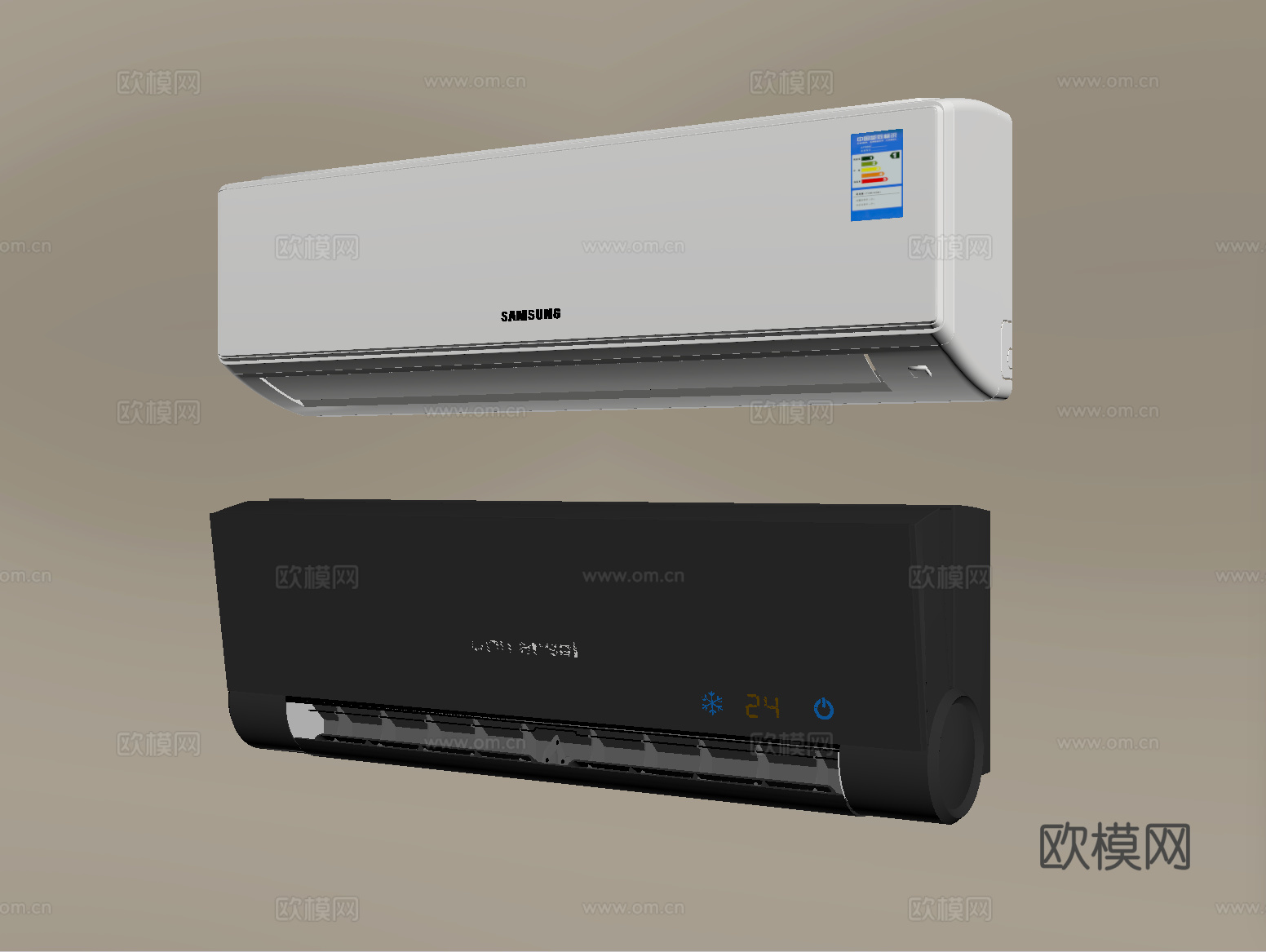 现代空调 壁挂式空调su模型