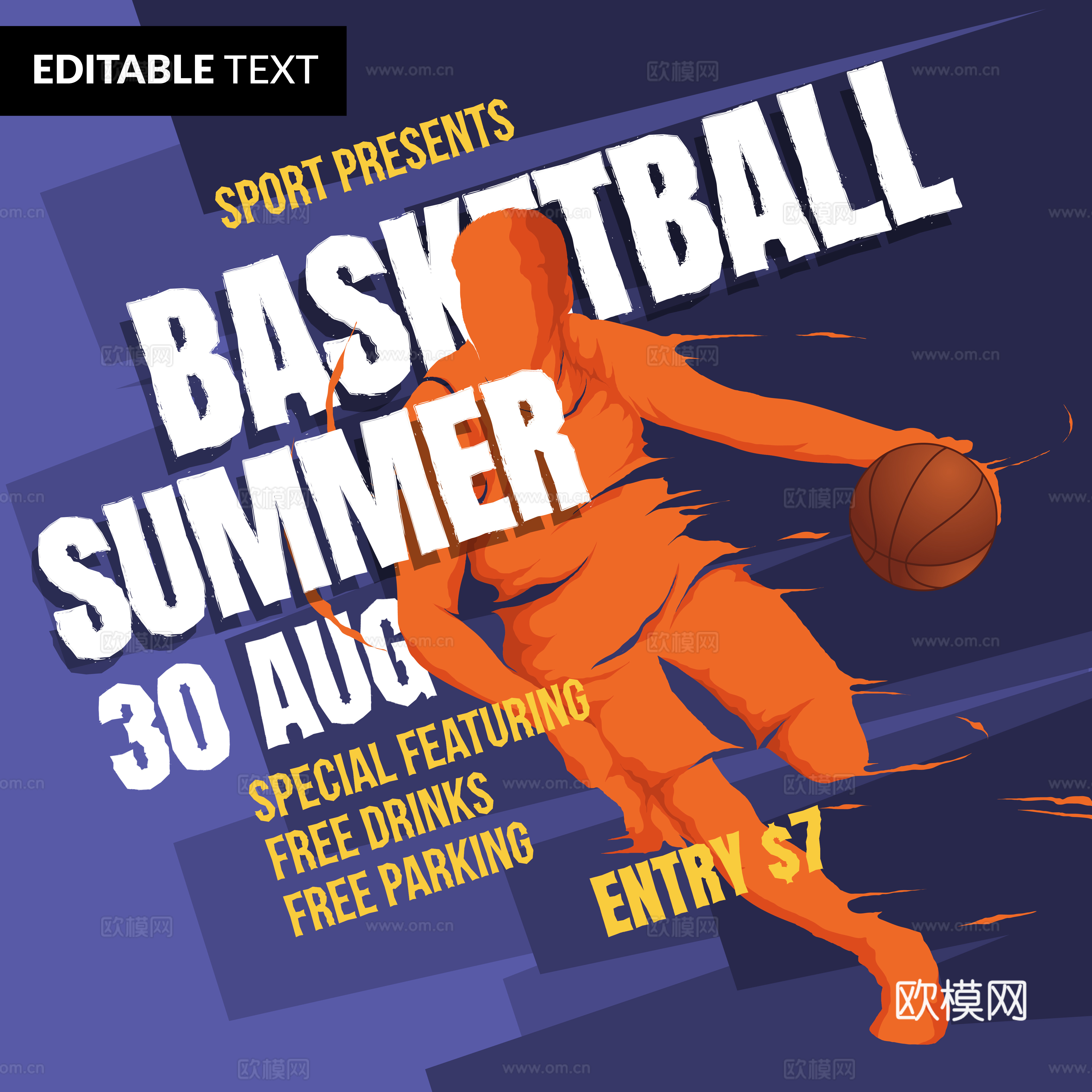 篮球运动创意广告海报92下载