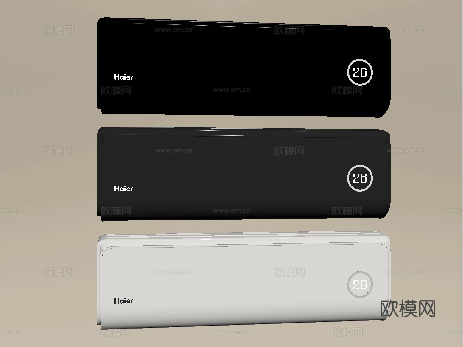 现代空调 壁挂式空调su模型