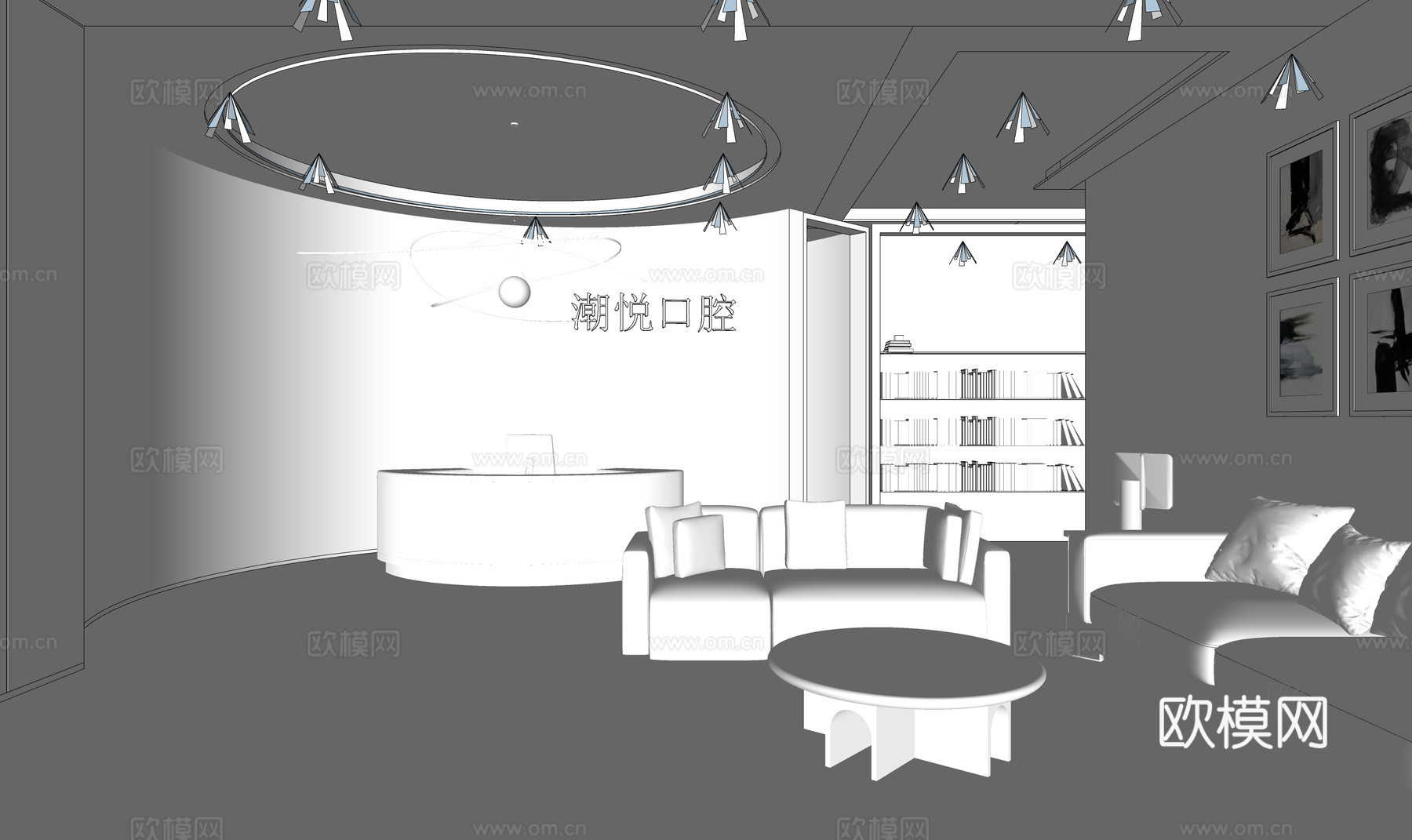 培训机构 文体医疗 体育馆su模型下载（渲染图2）