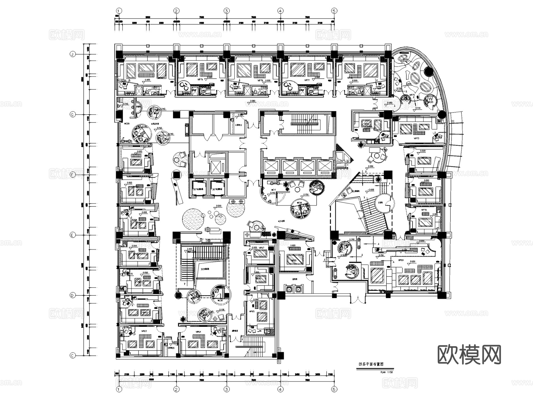 石家庄中宏集团KTV三期室内工装CAD施工图整套cad施工图