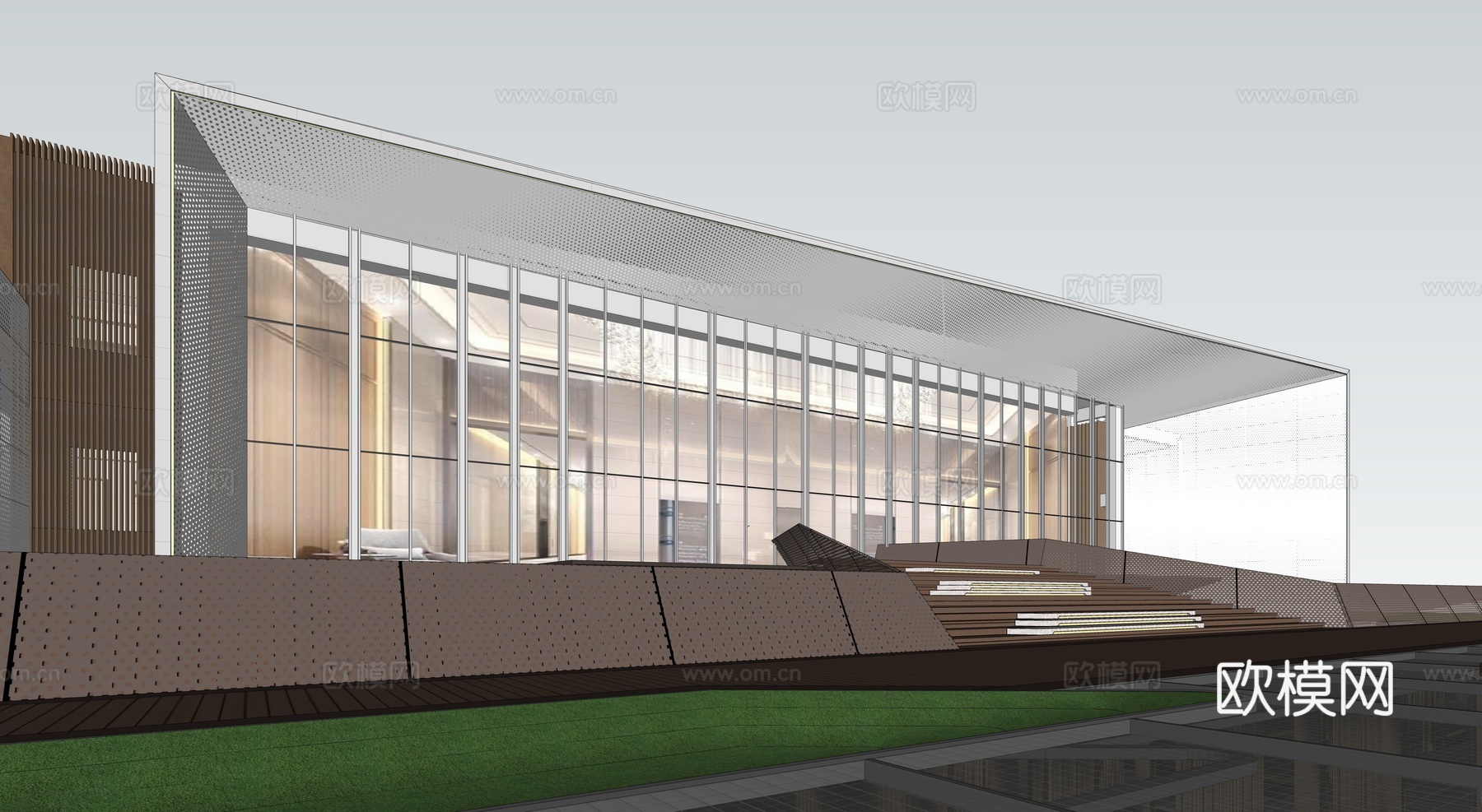 会所 售楼处su模型