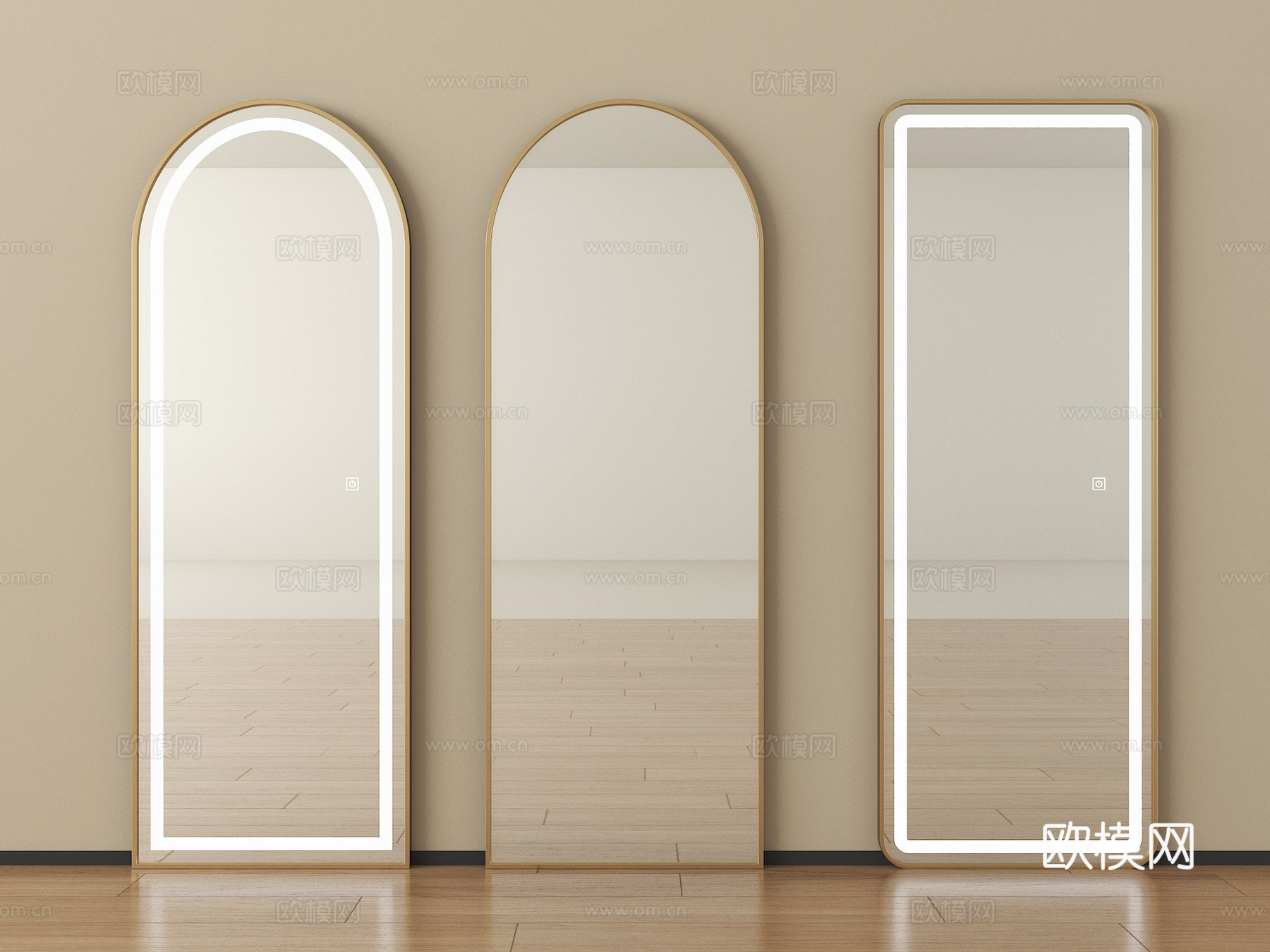 现代镜子 落地镜 全身镜 化妆镜su模型