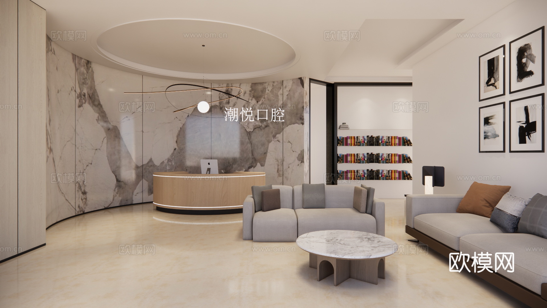 培训机构 文体医疗 体育馆su模型下载（渲染图1）