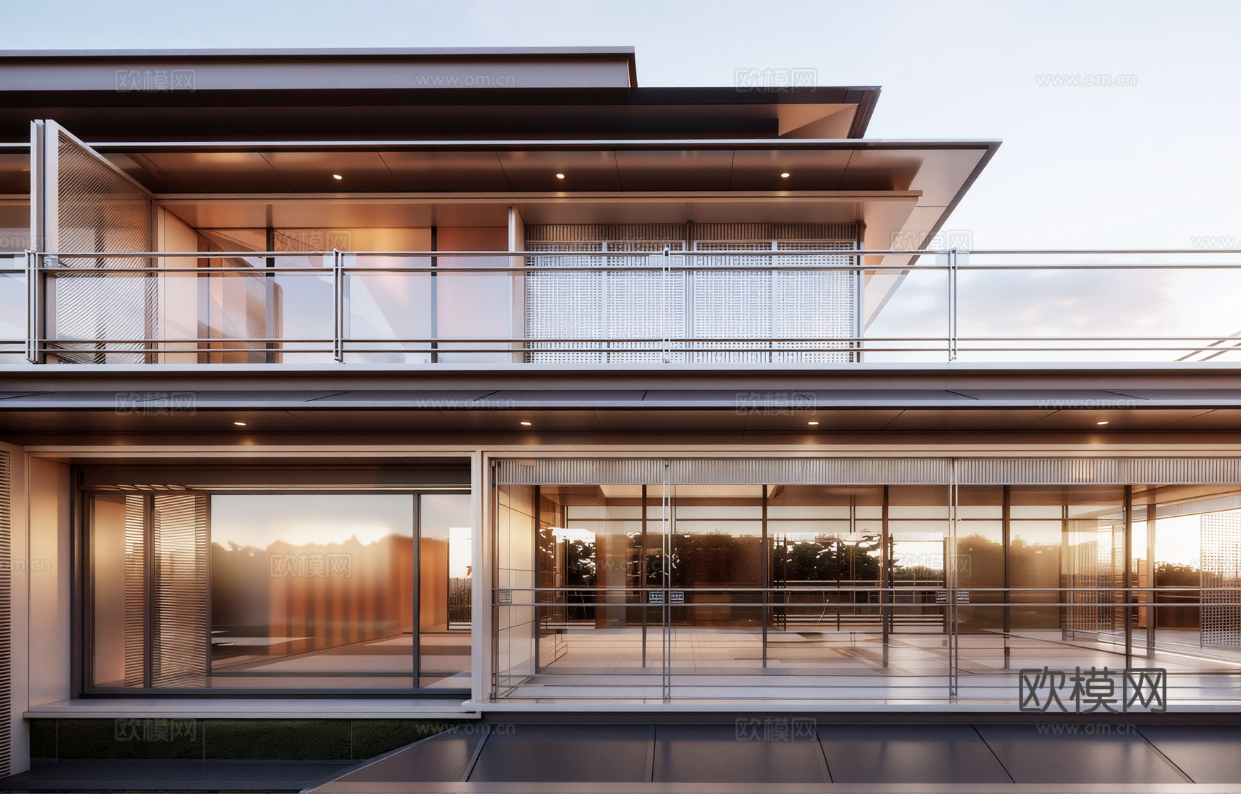 宋风别墅 宋式别墅su模型