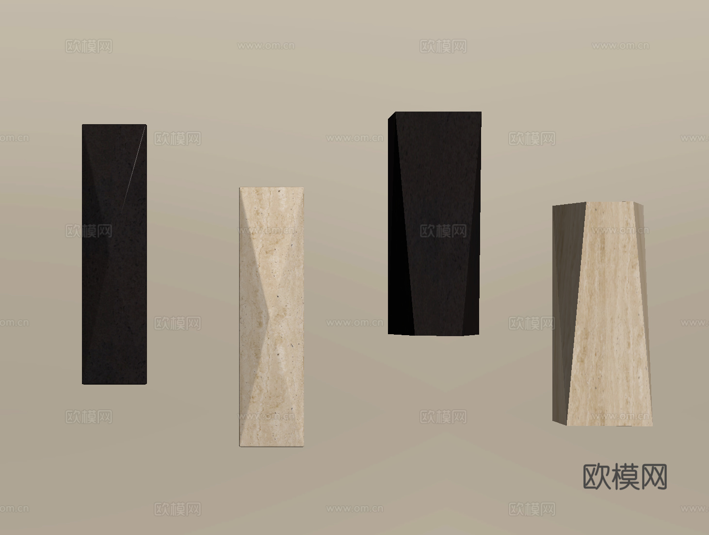 现代壁灯 走廊灯 氛围灯su模型