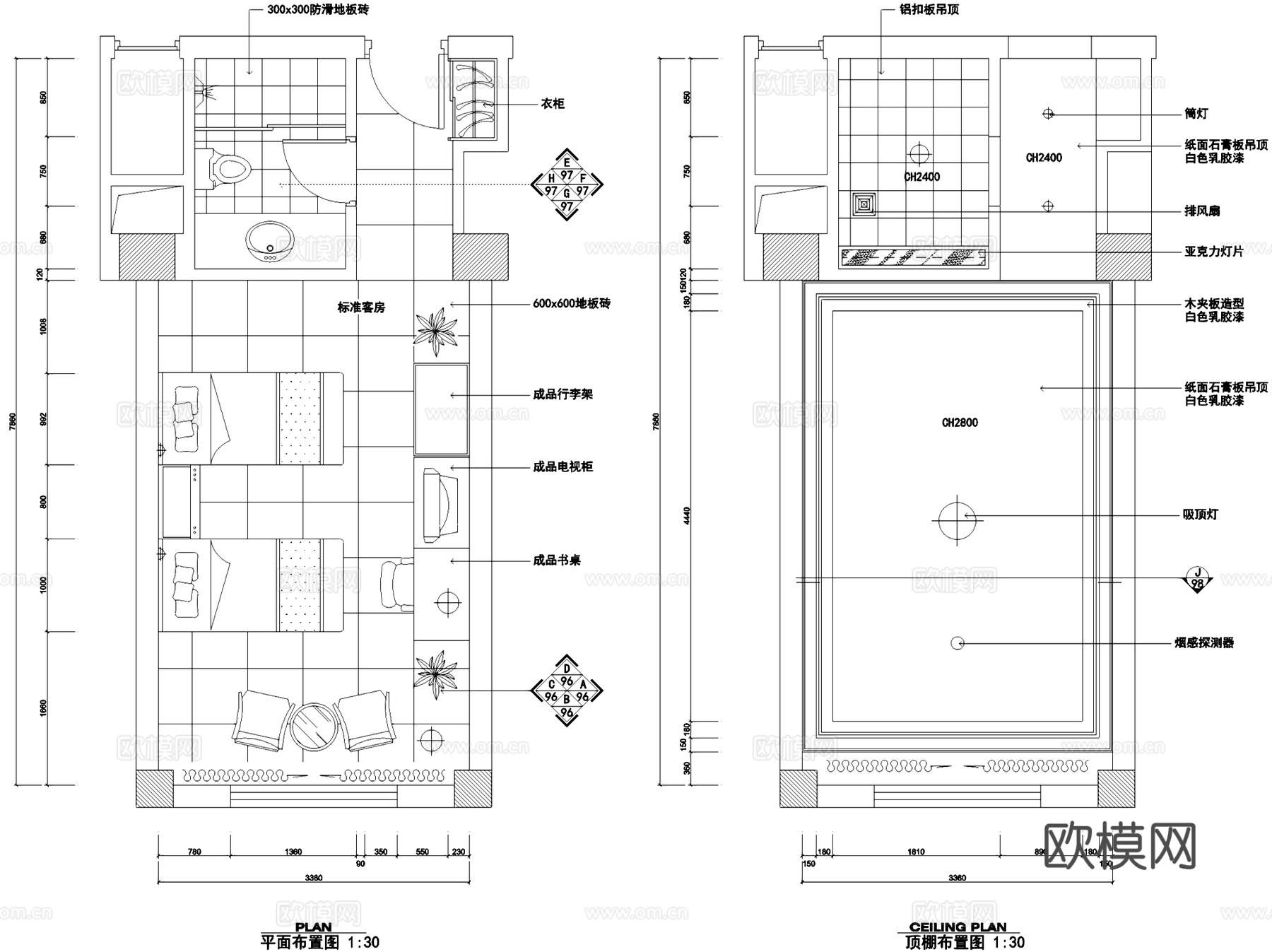 八层军事供应站军供服务楼室内工装CAD施工图整套cad施工图cad施工图