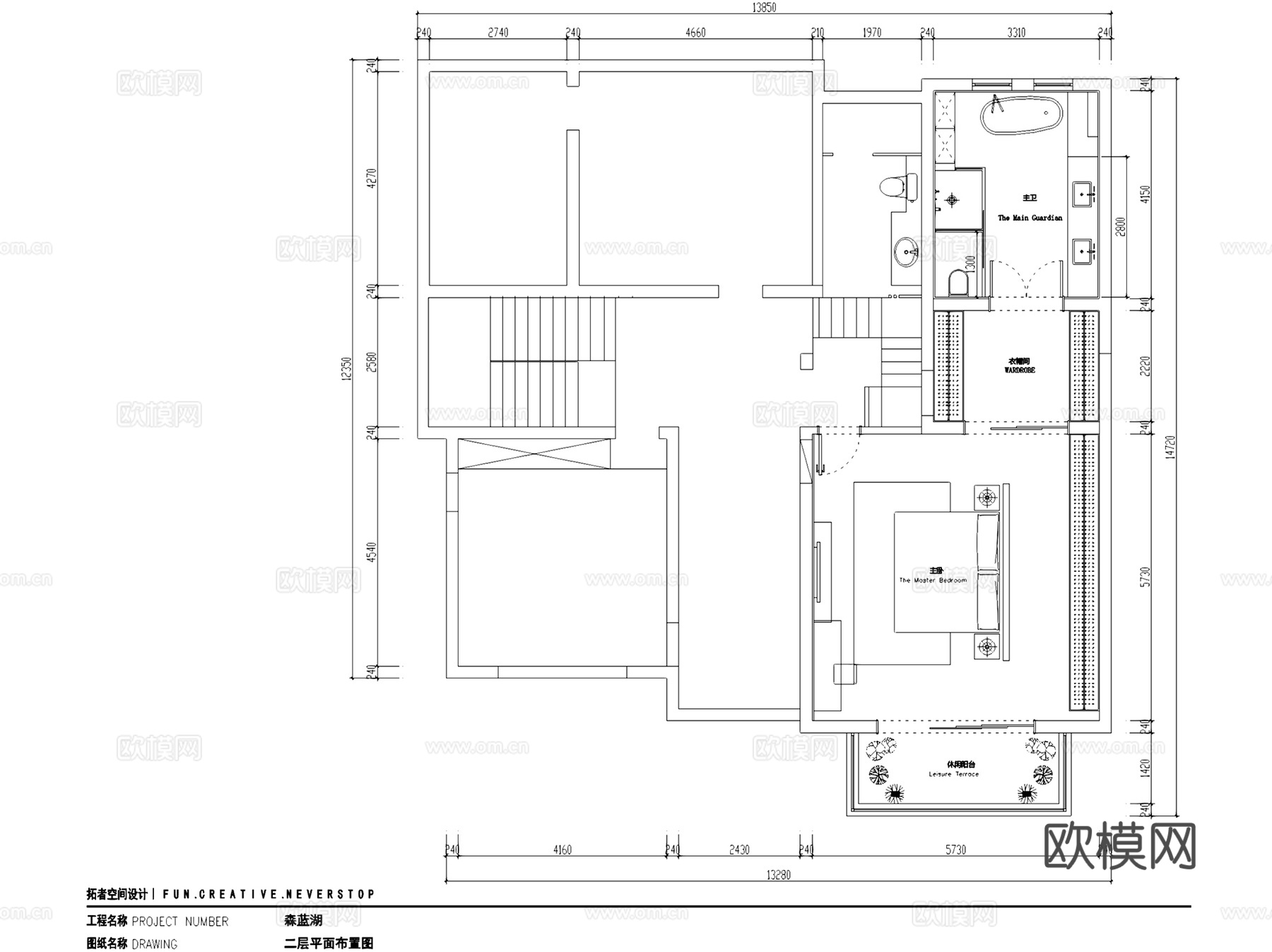 山东森蓝湖二层别墅奶油风室内家装CAD施工图整套+3Dmaxcad施工图
