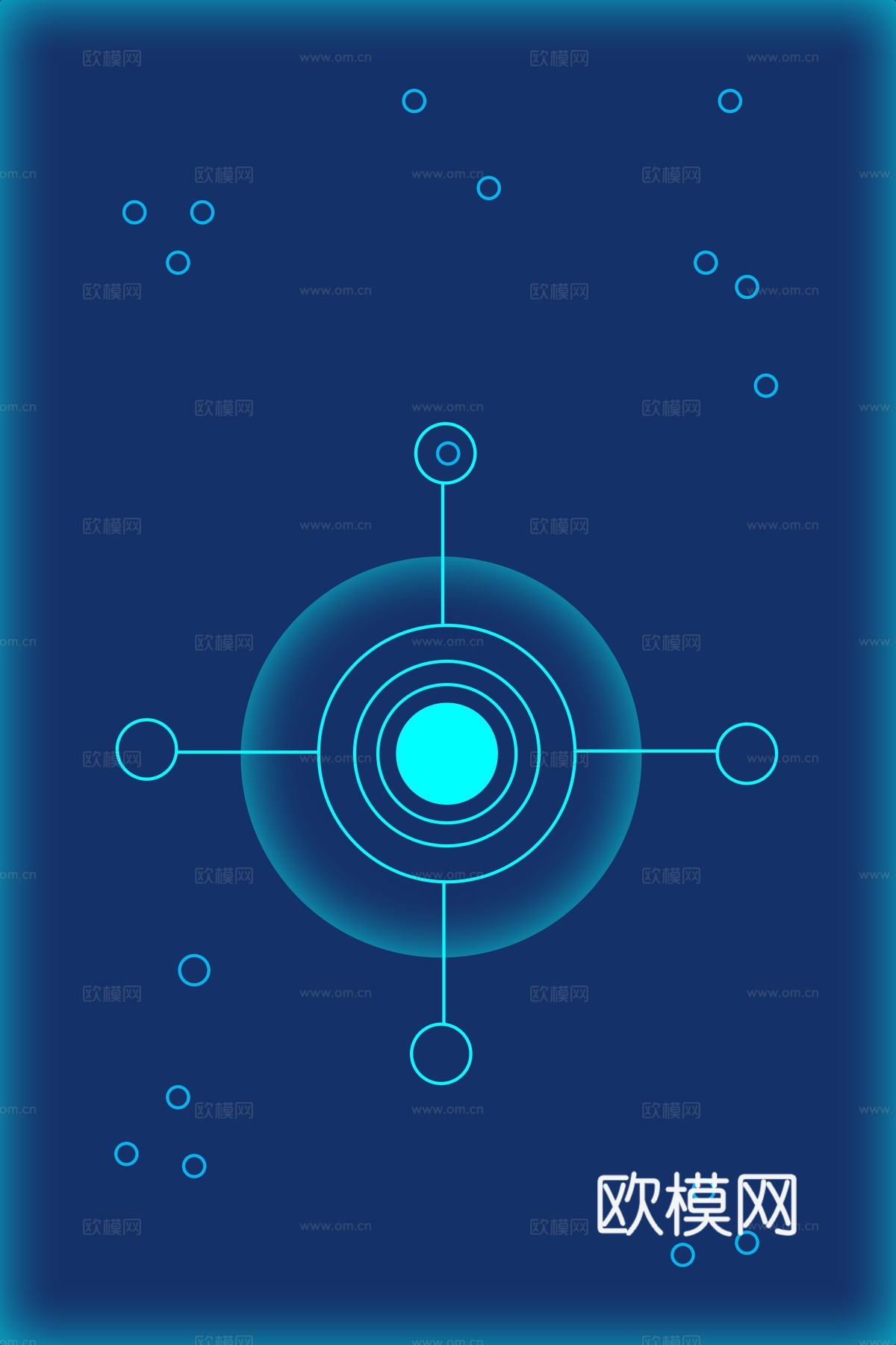 蓝色炫酷光效背景广告35