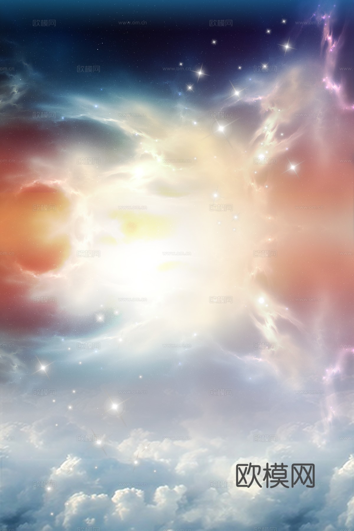 蓝色炫酷光效背景广告41