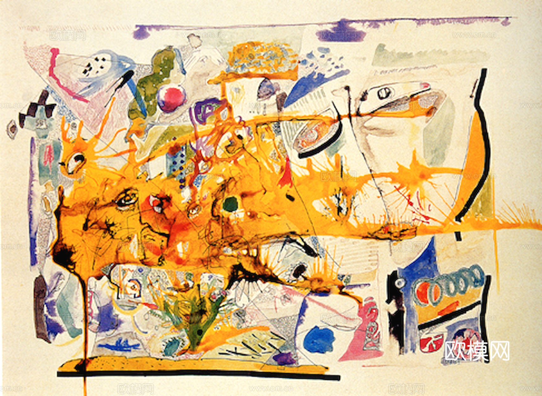 中式新中式挂画壁画字画山水花鸟背景墙壁纸装饰画油画下载