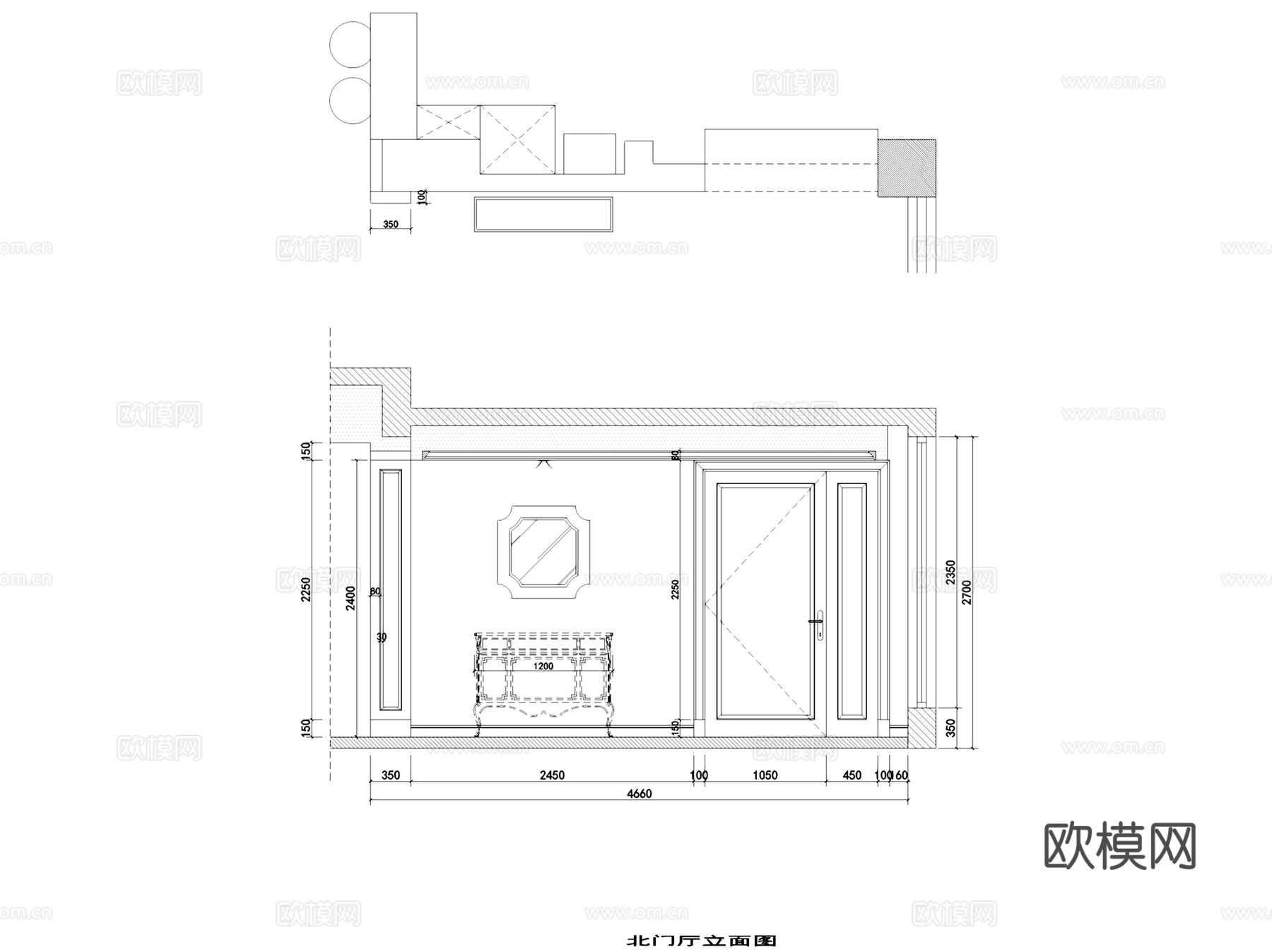 碧桂园欧式都市古堡二层别墅复式挑空室内家装CAD施工图cad施工图