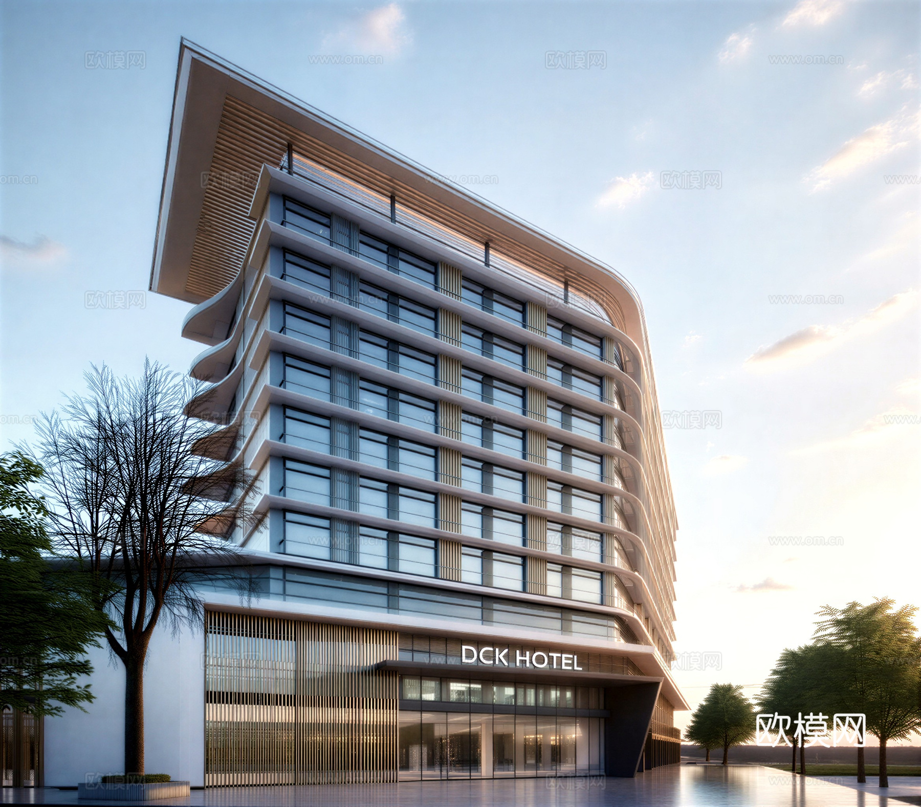 酒店 商务酒店su模型