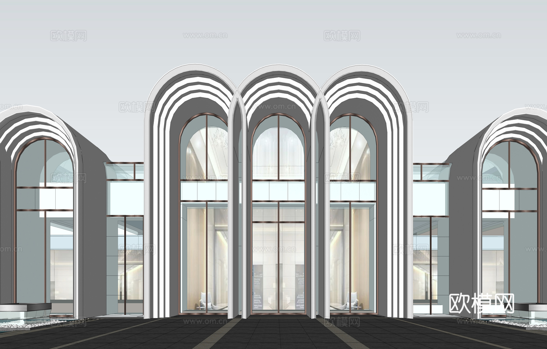 会所 售楼处su模型