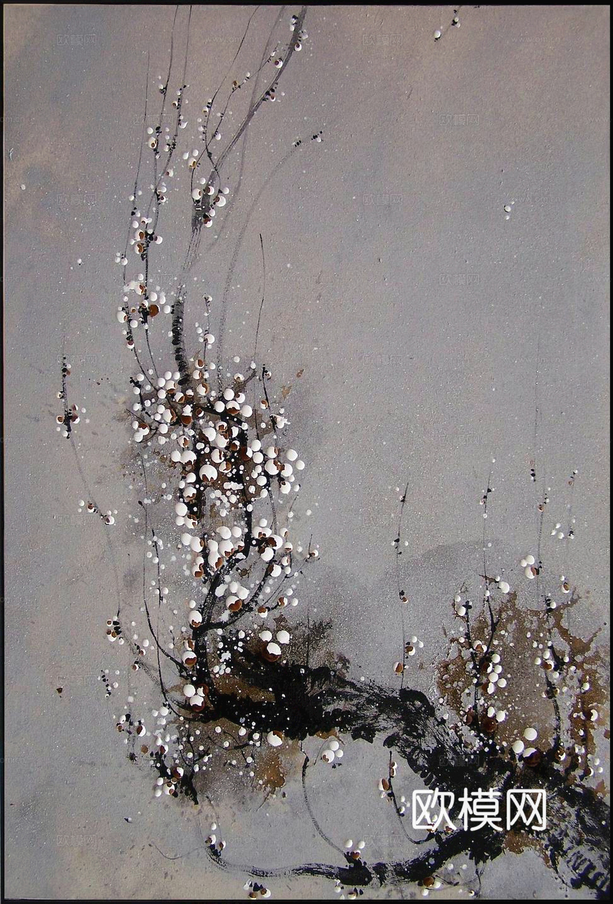 中式新中式挂画壁画字画山水花鸟背景墙壁纸装饰画油画下载