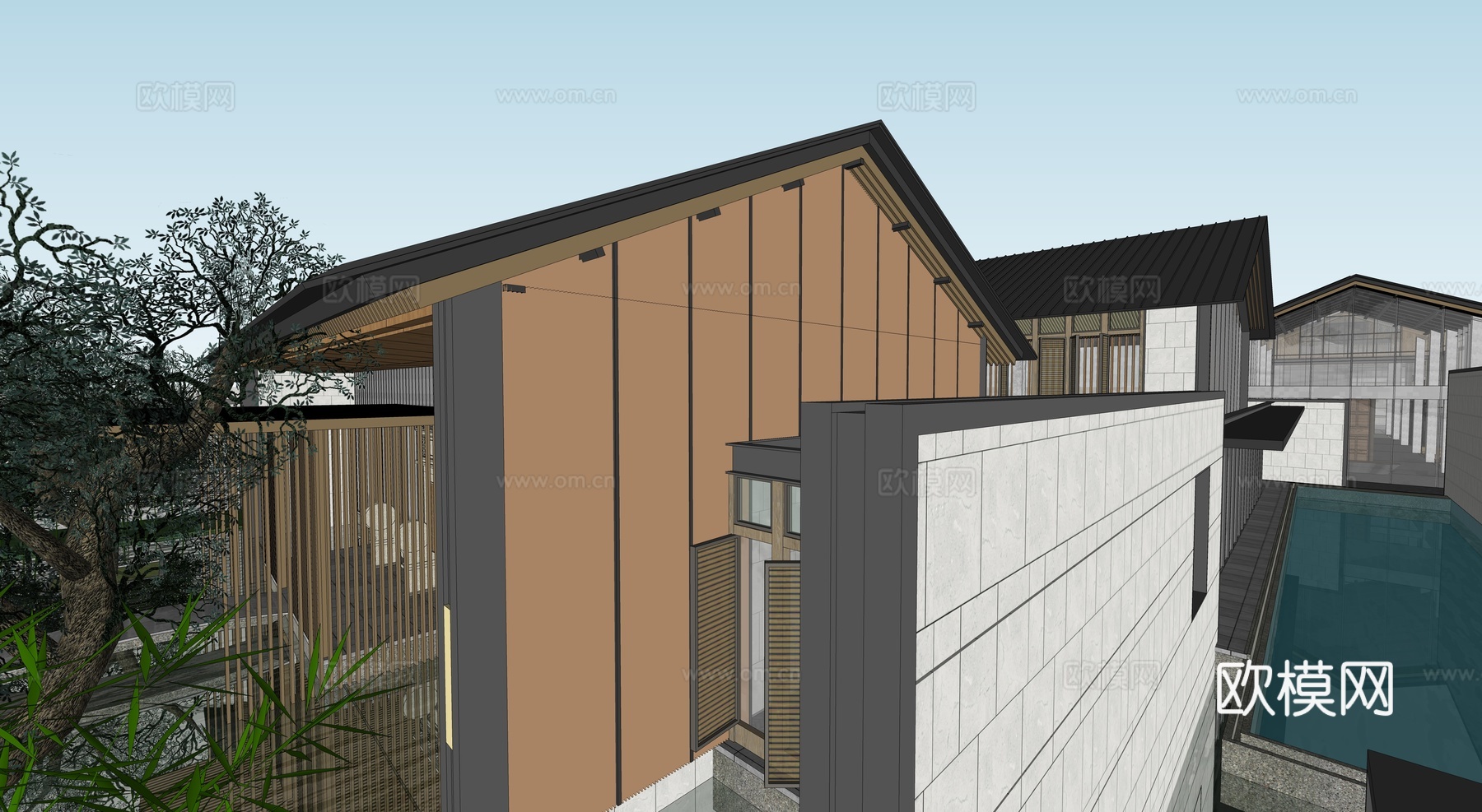 会所 售楼处su模型