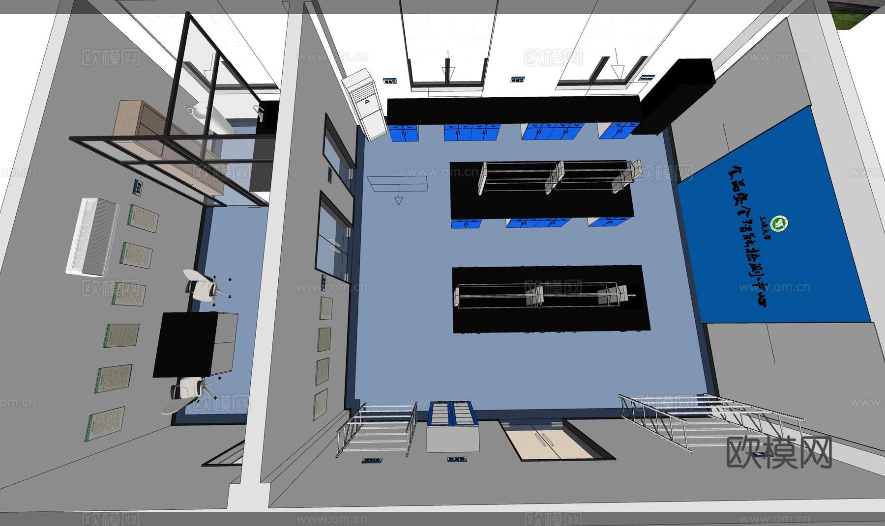 台球 学校 健身房su模型