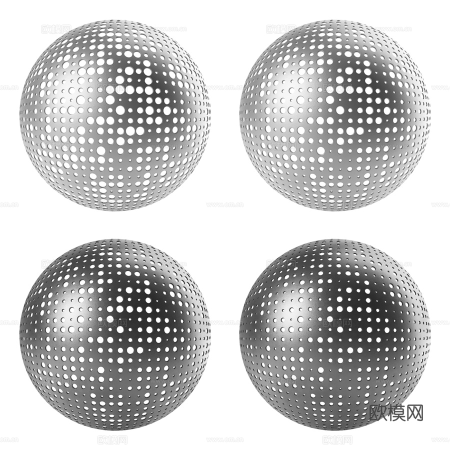 金属冲孔套装0503d模型下载（渲染图2）