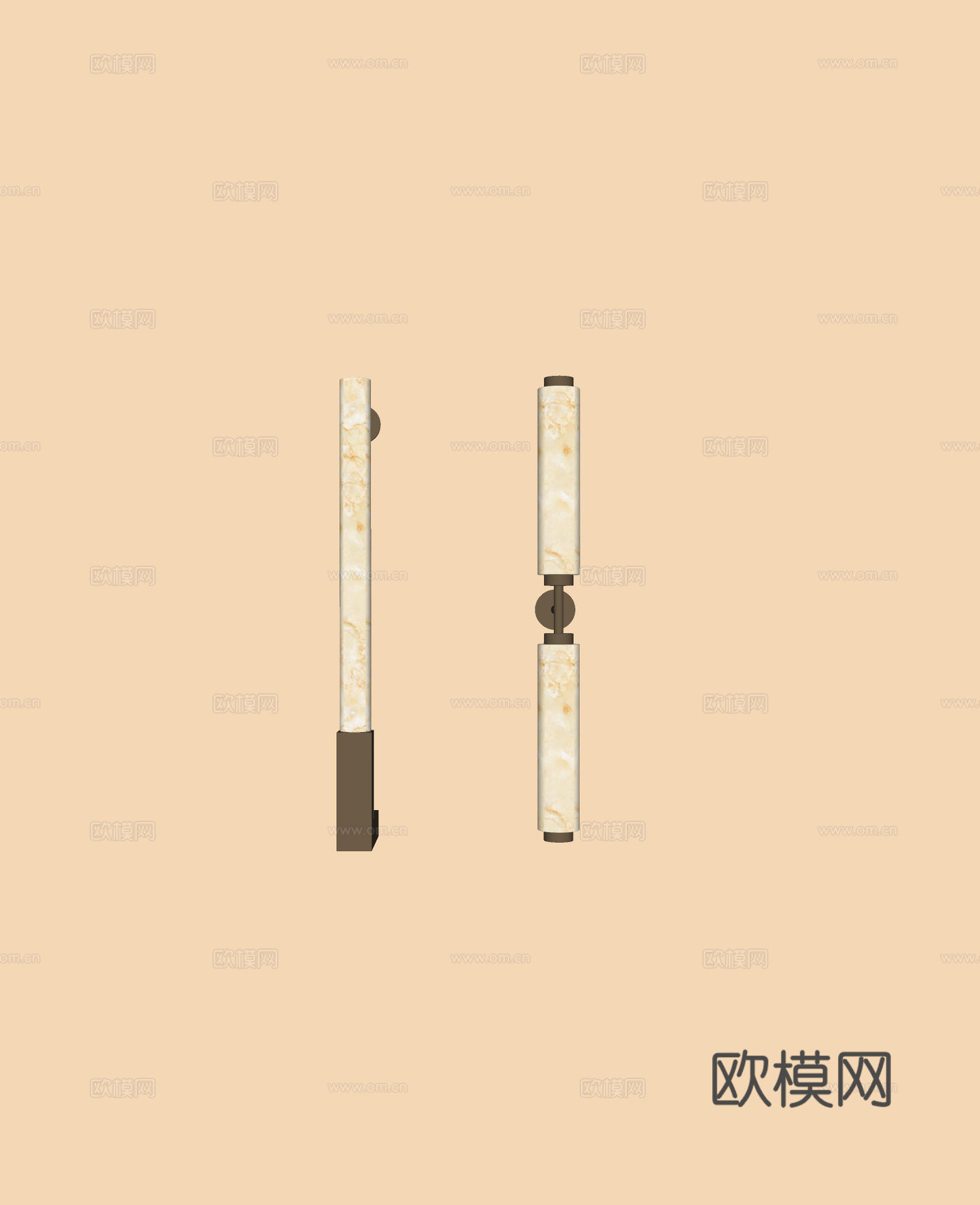 现代金属壁灯 长条壁灯 轻奢壁灯 镜前壁灯 床头壁灯su模型