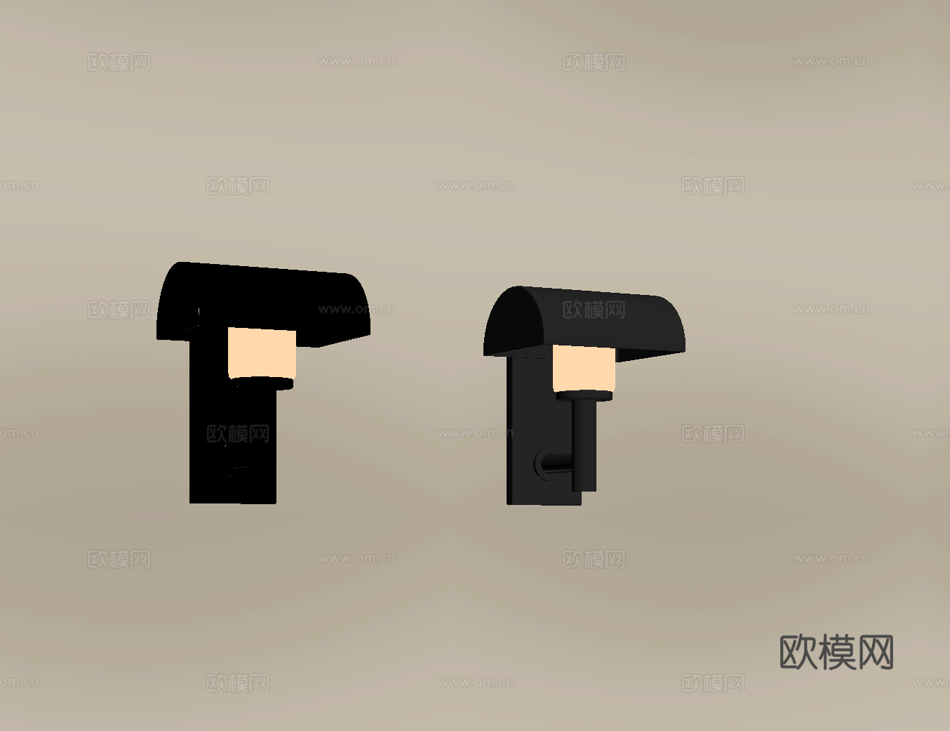 现代金属壁灯 小壁灯su模型