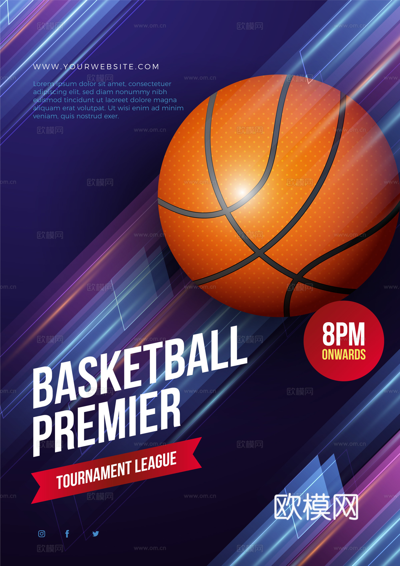 篮球运动创意广告海报28下载