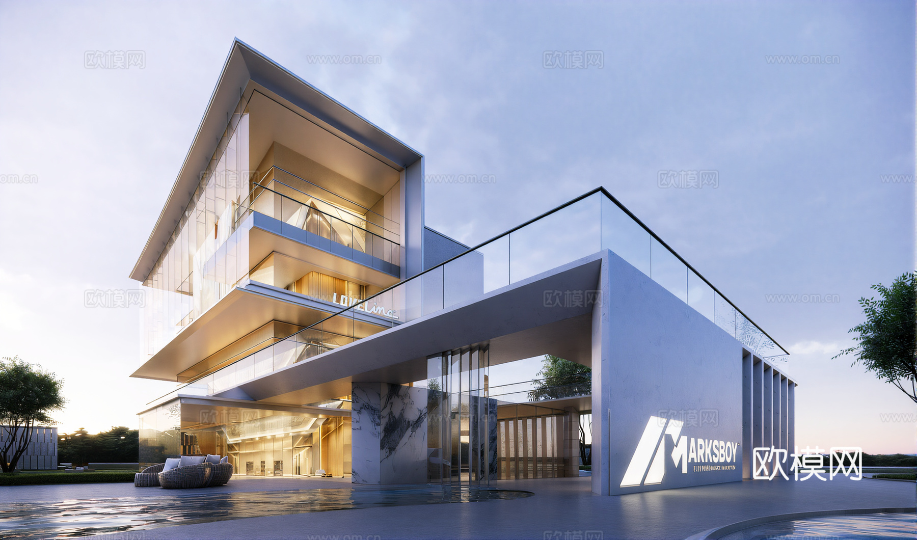 办公楼 企业办公楼su模型