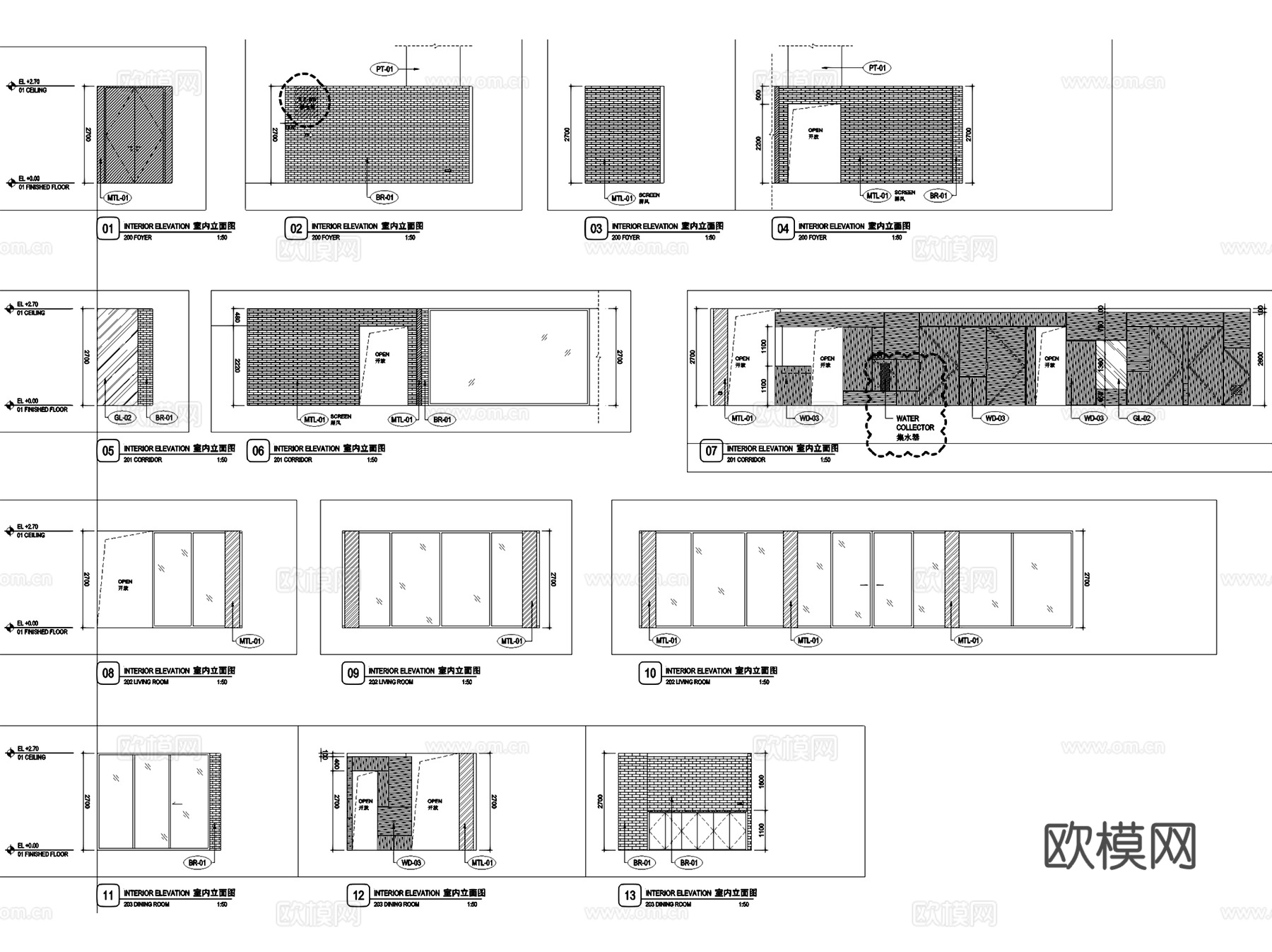 苏州万邦圆融莲花堤D19二层别墅室内家装CAD施工图整套cad施工图