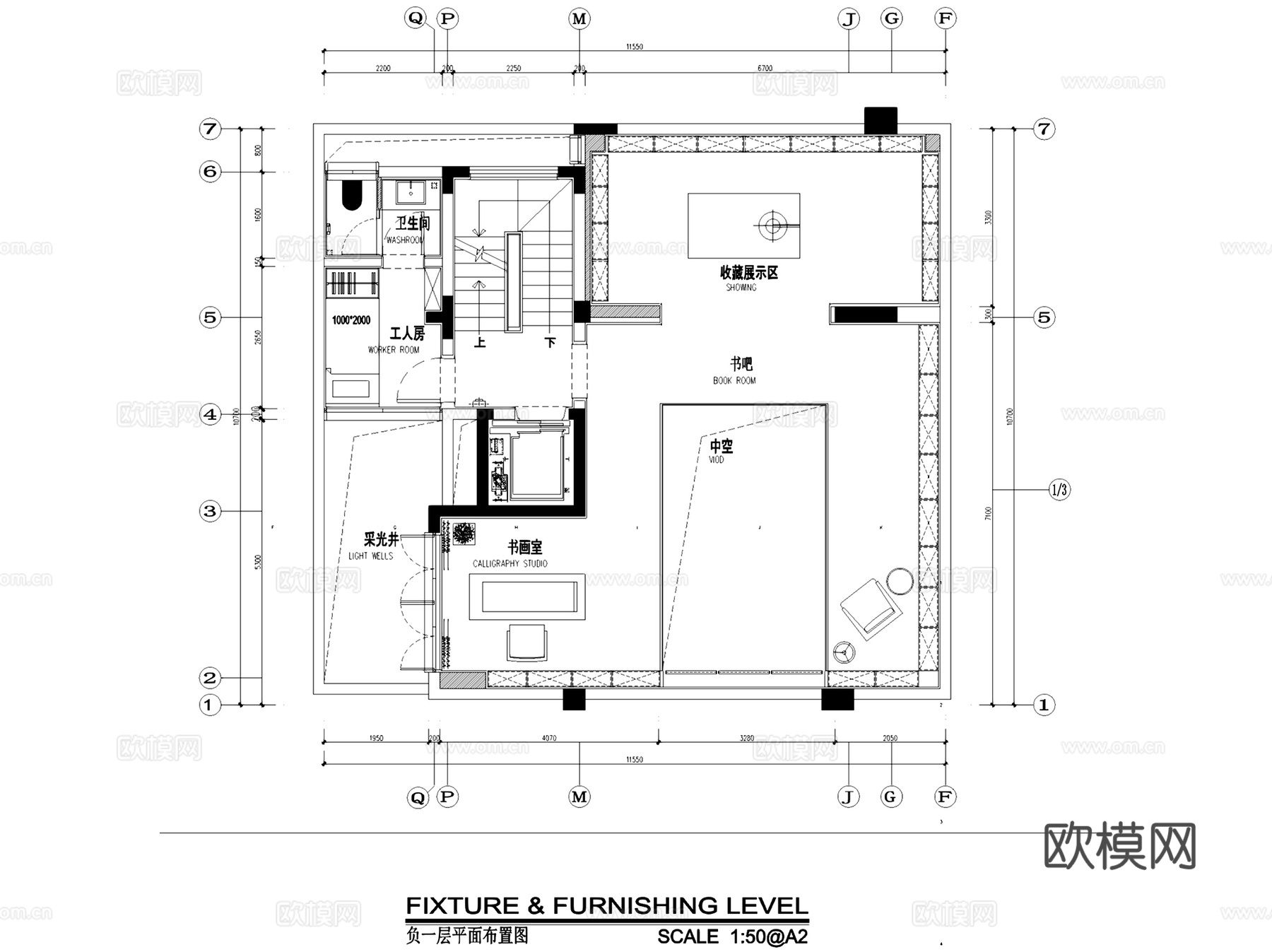 新中式杭州绿城留下磁带厂三层别墅合院复式挑空室内家装CADcad施工图