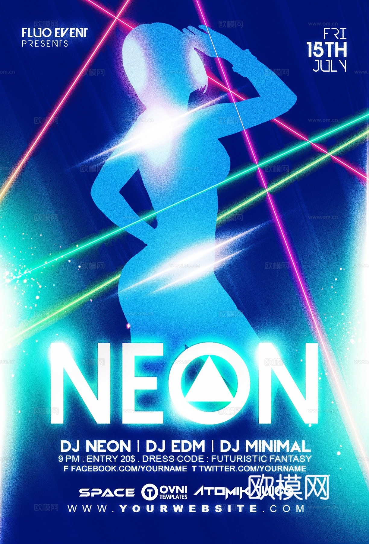 炫酷酒吧海报25