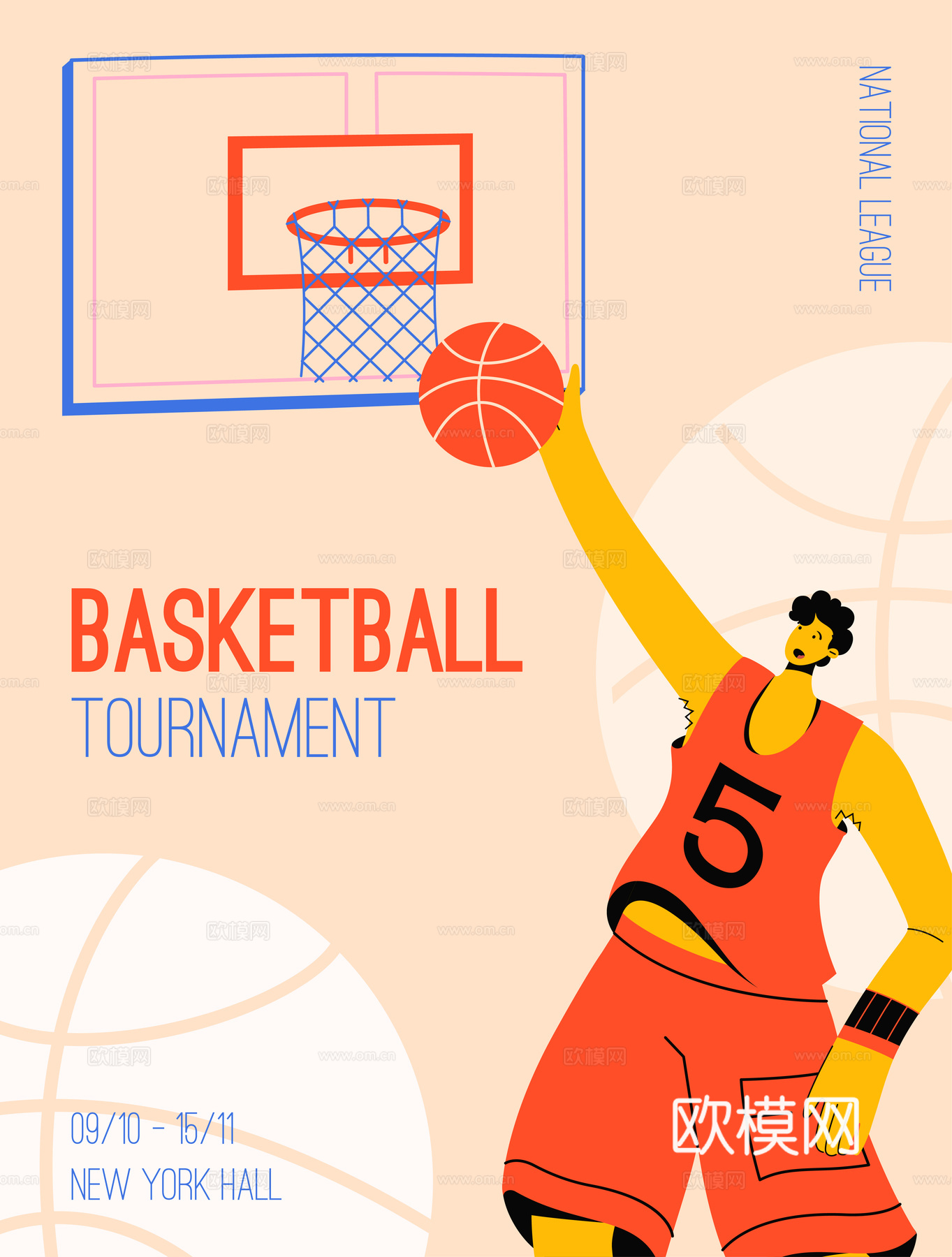 篮球运动创意广告海报2