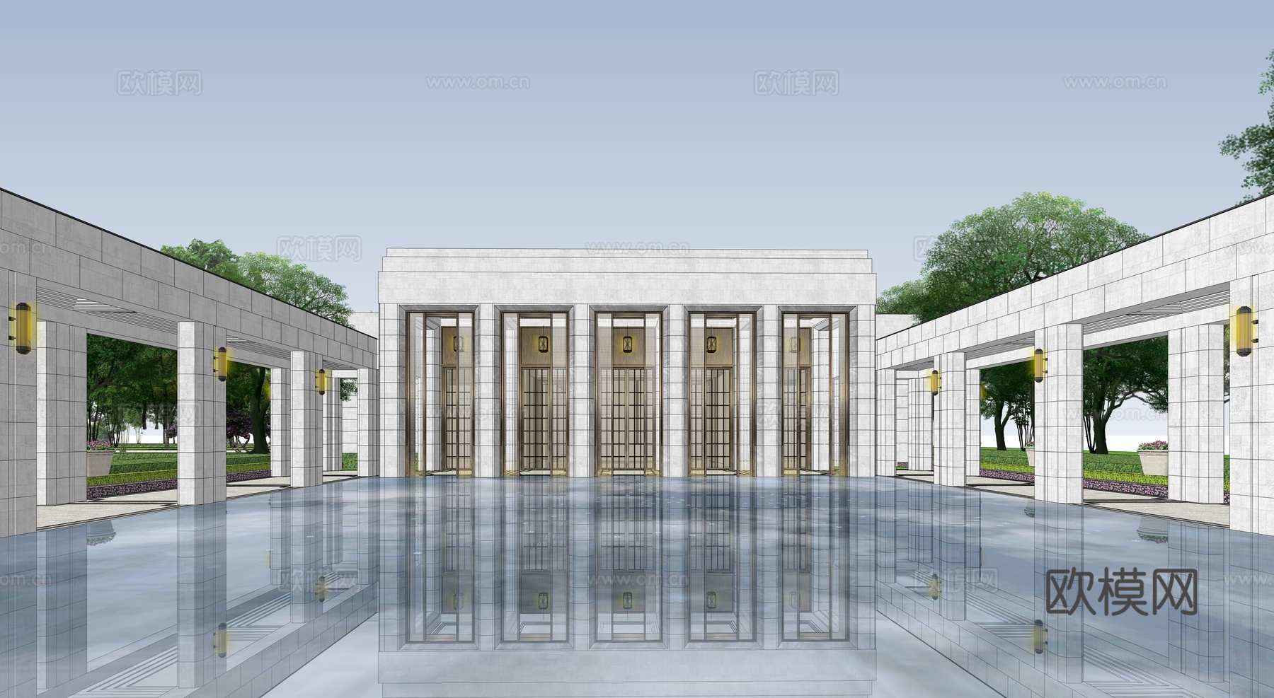 会所 售楼处su模型