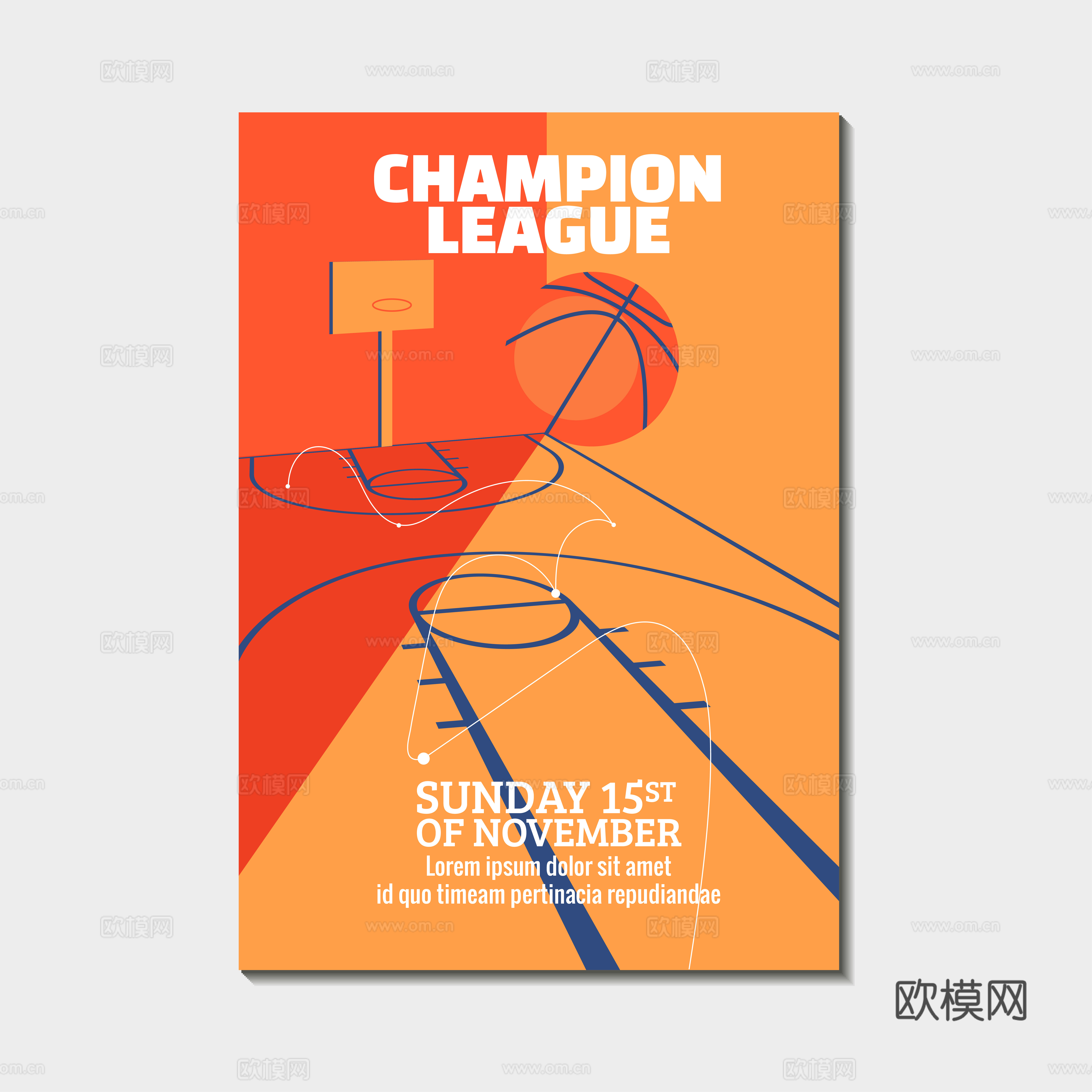 篮球运动创意广告海报12