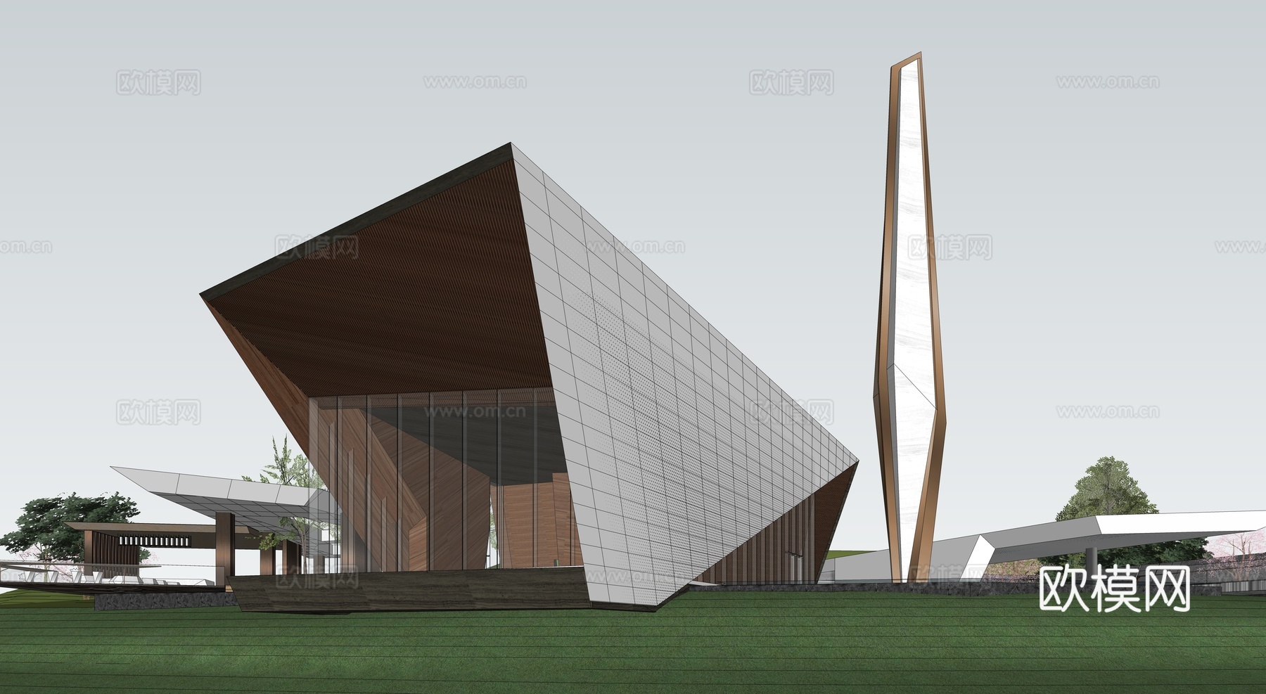 会所 售楼处su模型