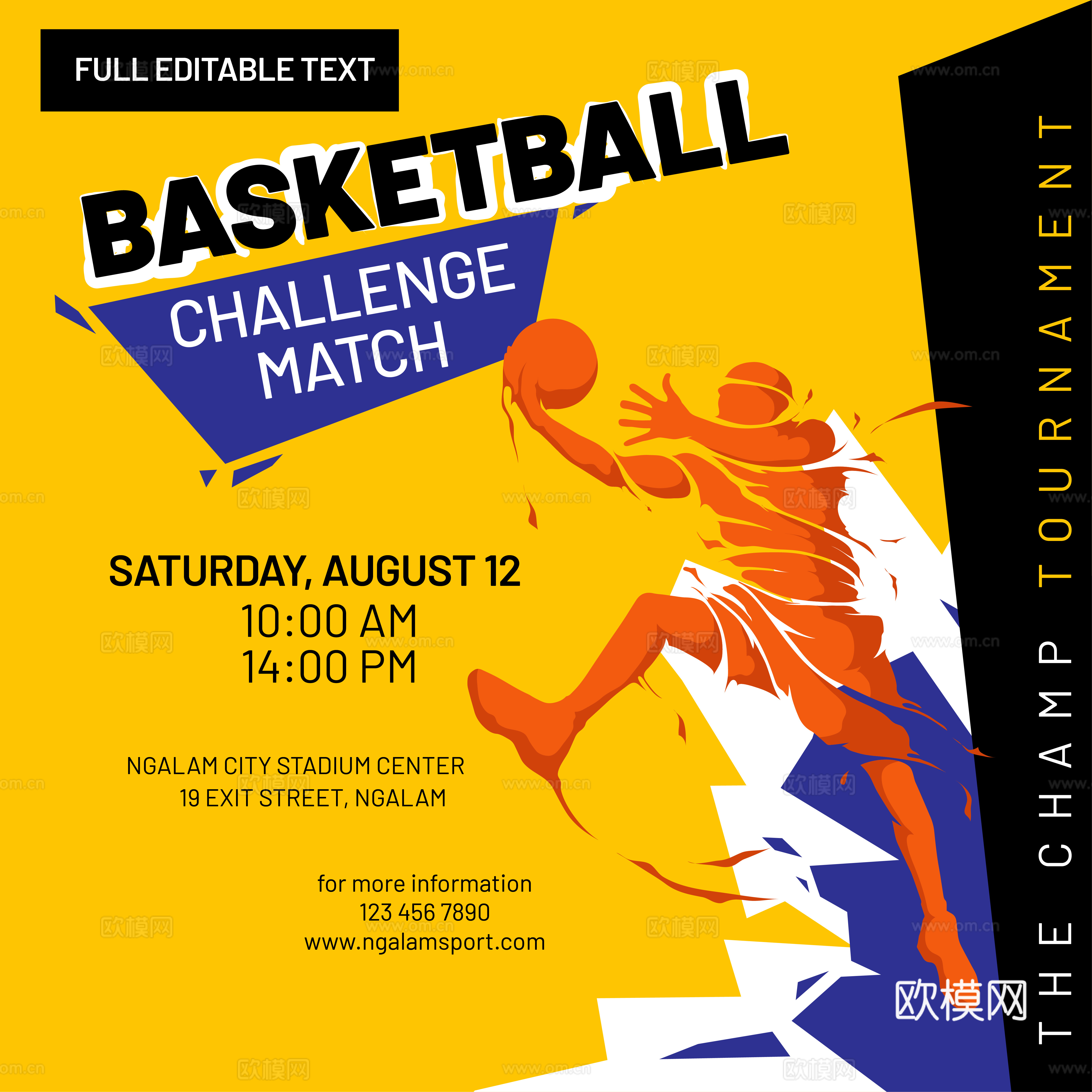 篮球运动创意广告海报81