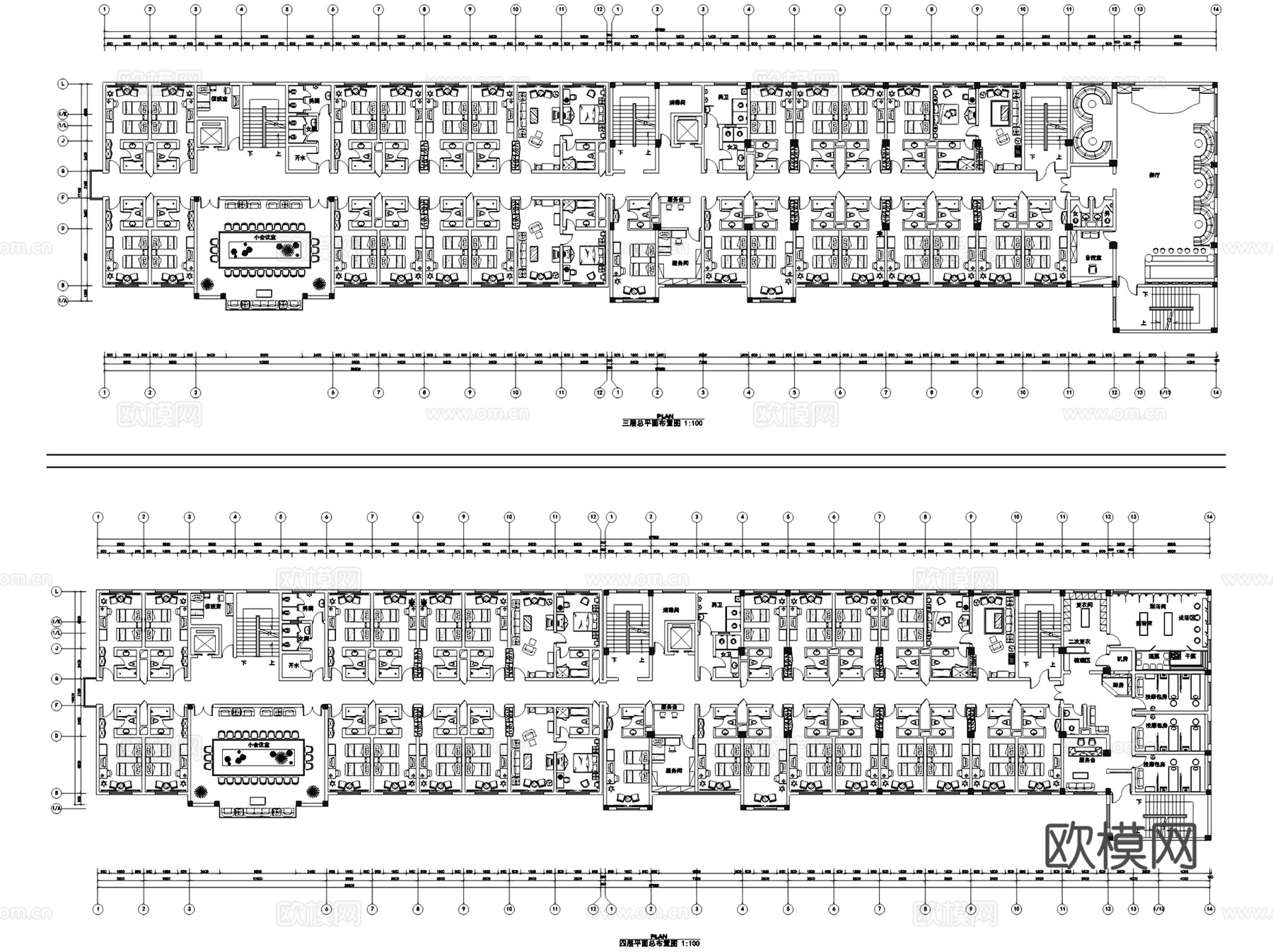 八层军事供应站军供服务楼室内工装CAD施工图整套cad施工图cad施工图