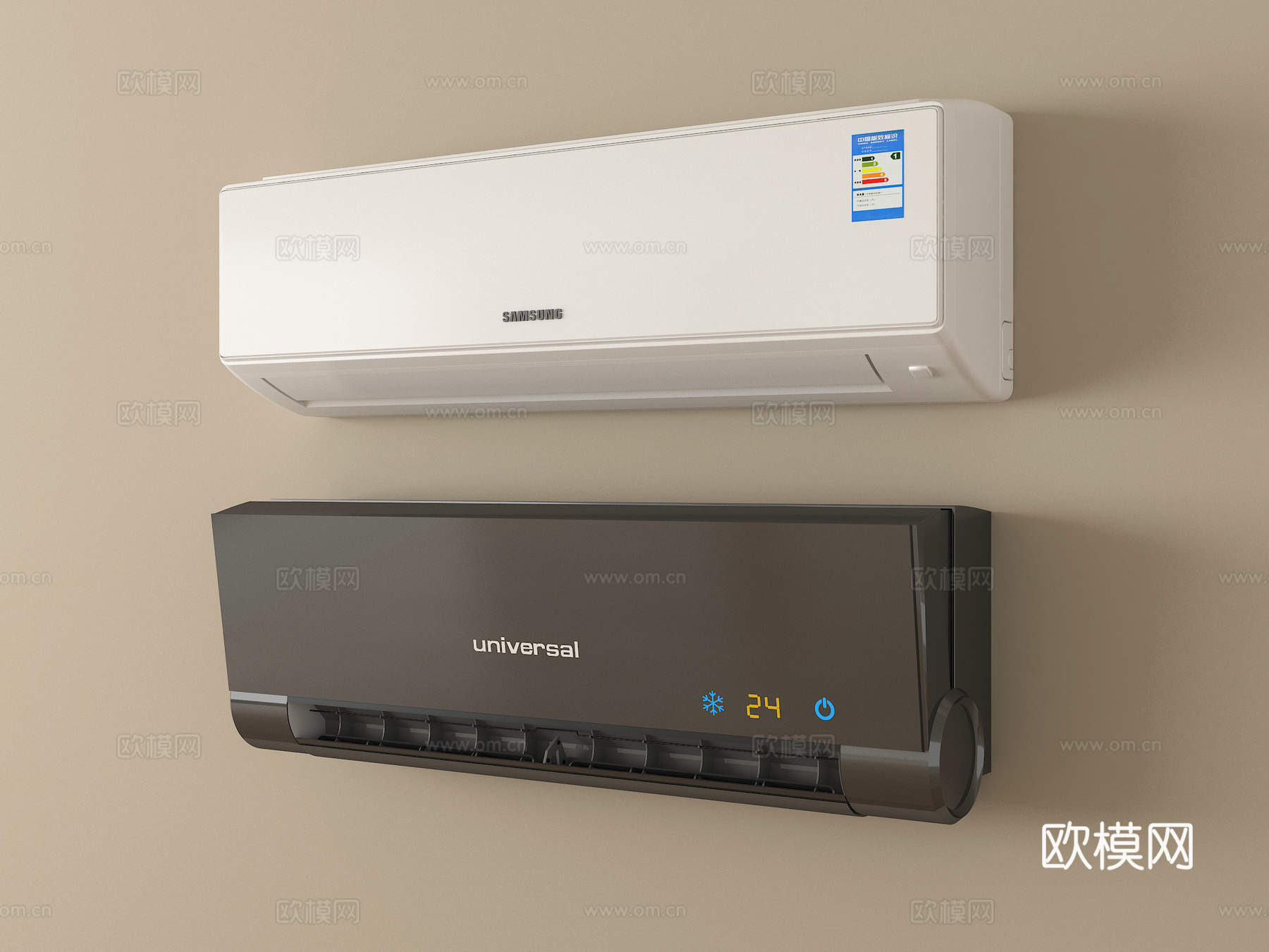 现代空调 壁挂式空调su模型