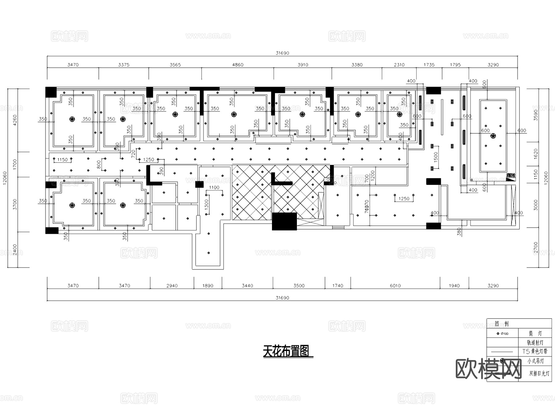 美容美发足疗按摩一丝不苟会所室内工装CAD施工图cad施工图