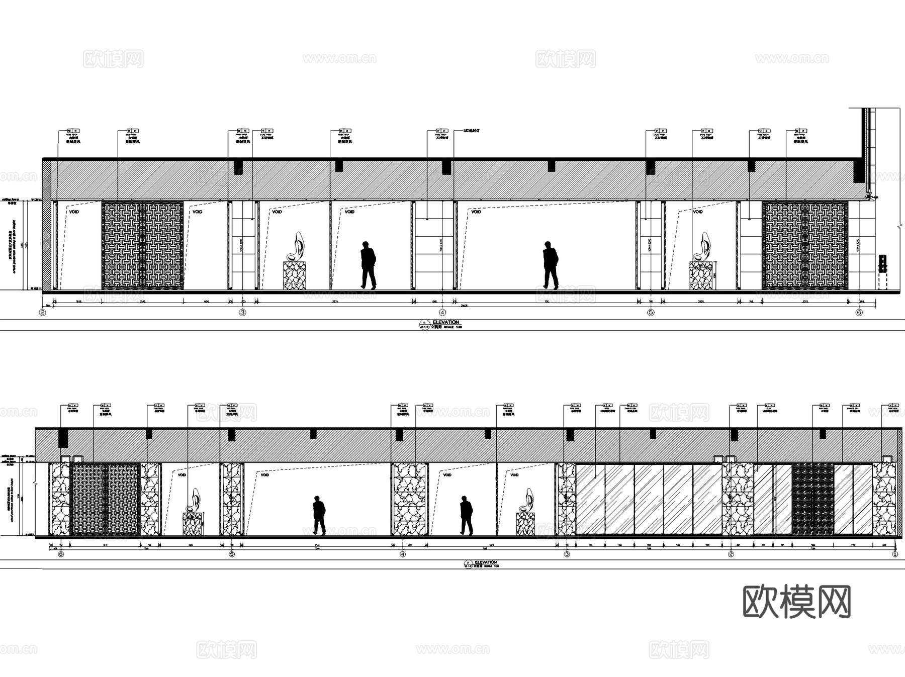 成都复地会所一层室内工装CAD施工图cad施工图