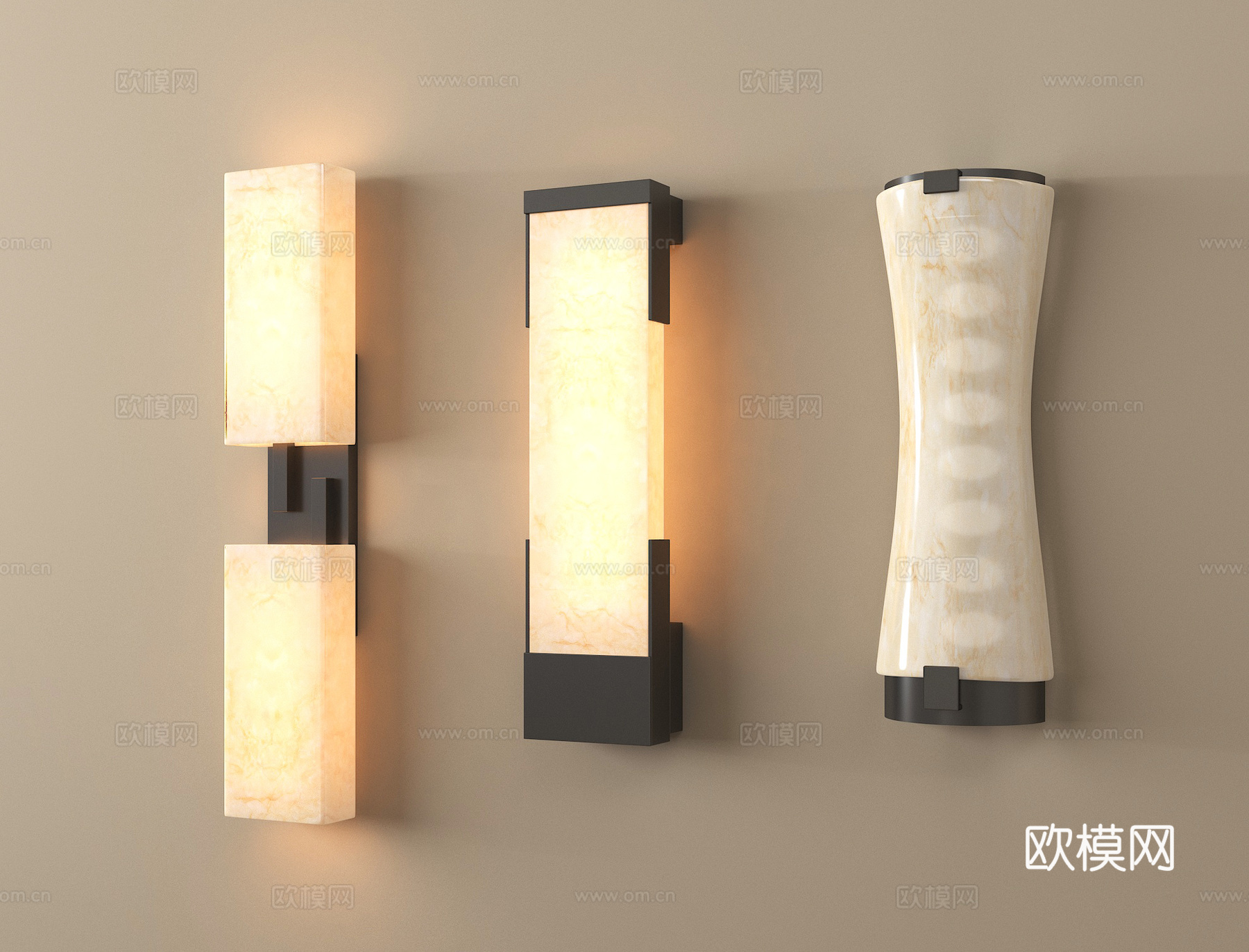 现代金属壁灯 长条壁灯 床头壁灯 走廊壁灯su模型