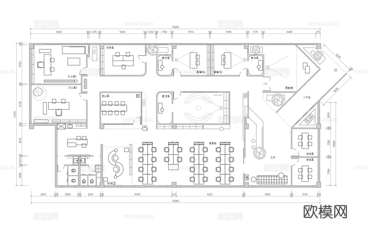 网红直播室 工作室 直播间  最新全套施工图合集cad施工图