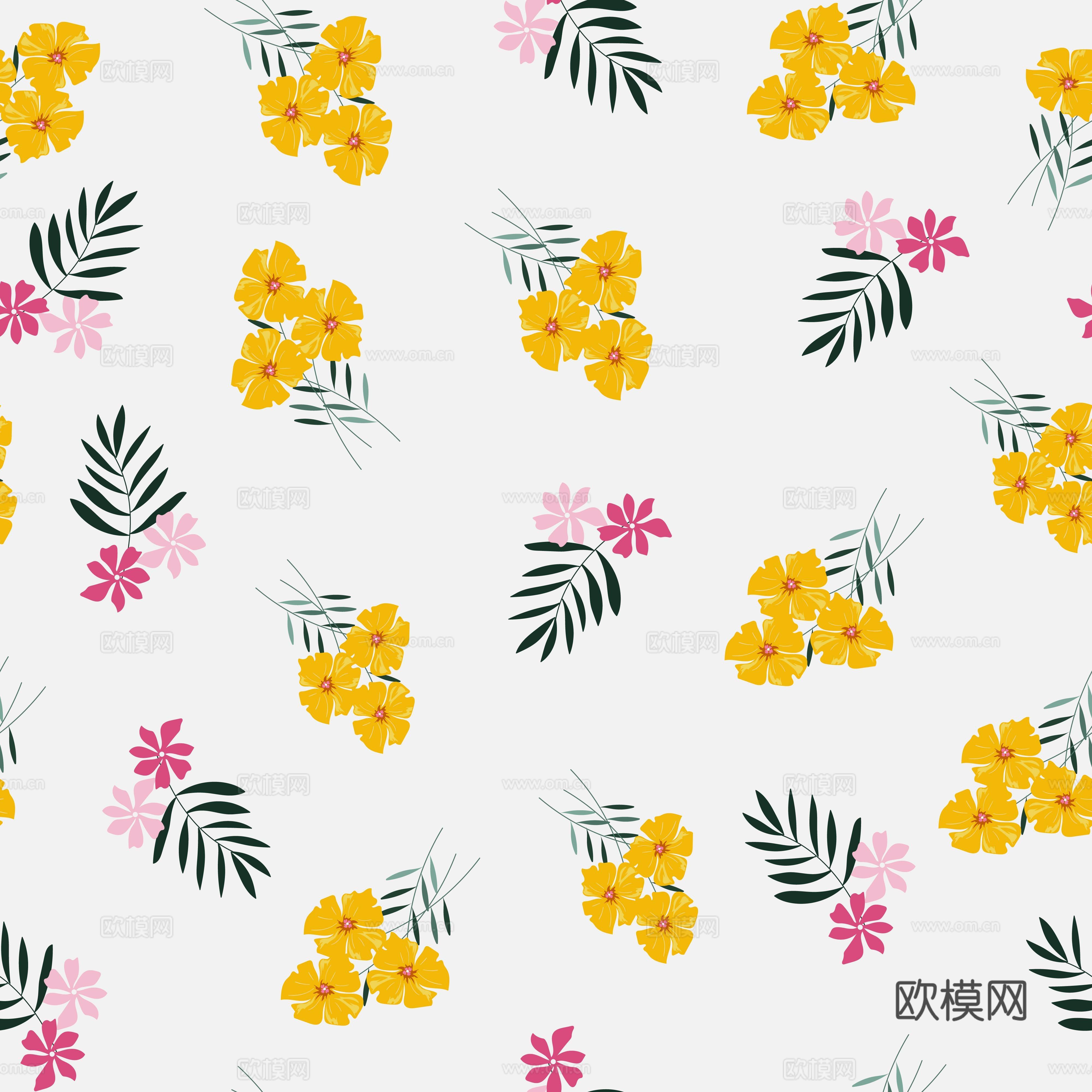 现代植物壁纸墙布